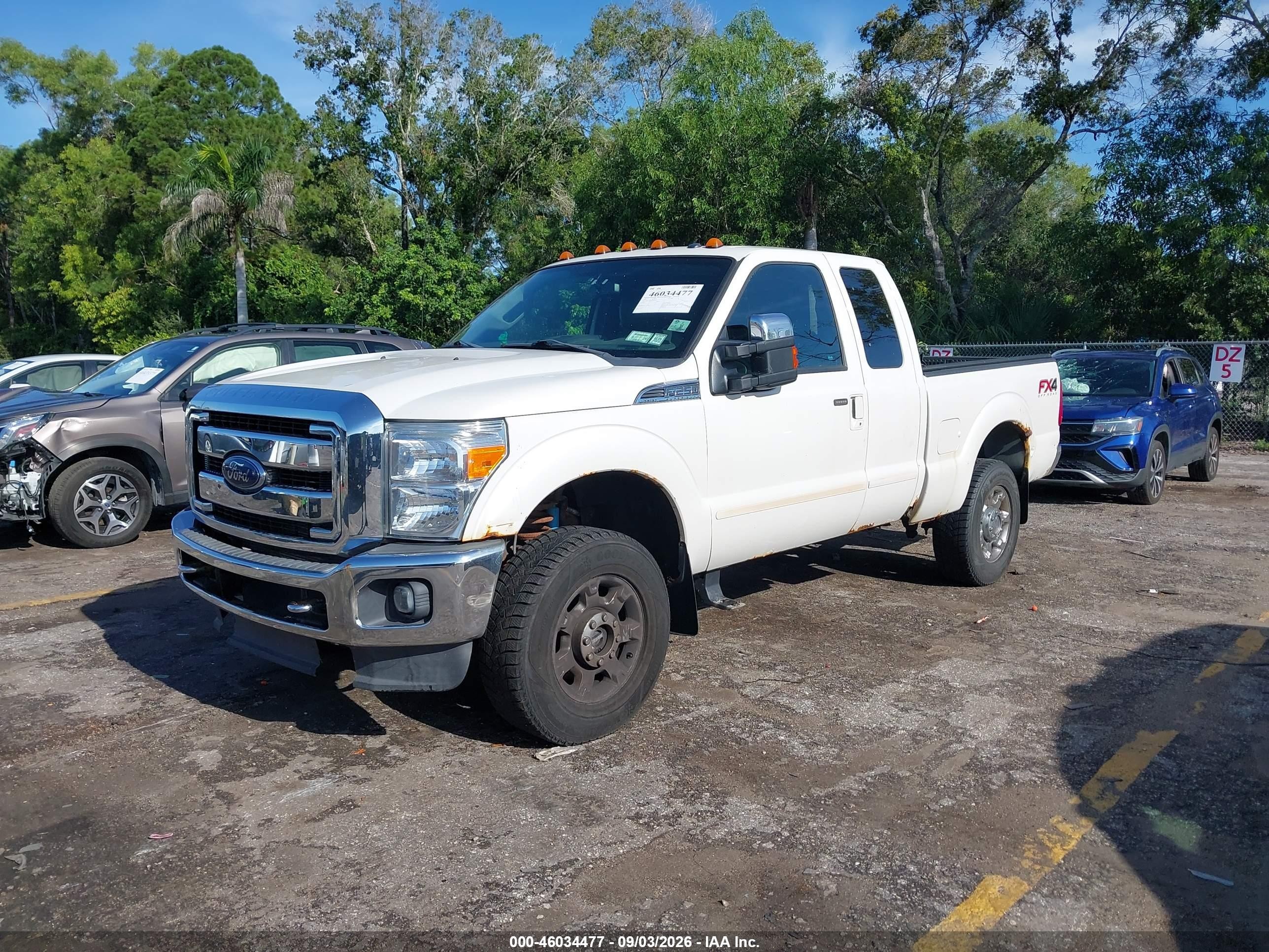 2014 Ford F-250 Lariat White vin: 1FT7X2B67EEB05765