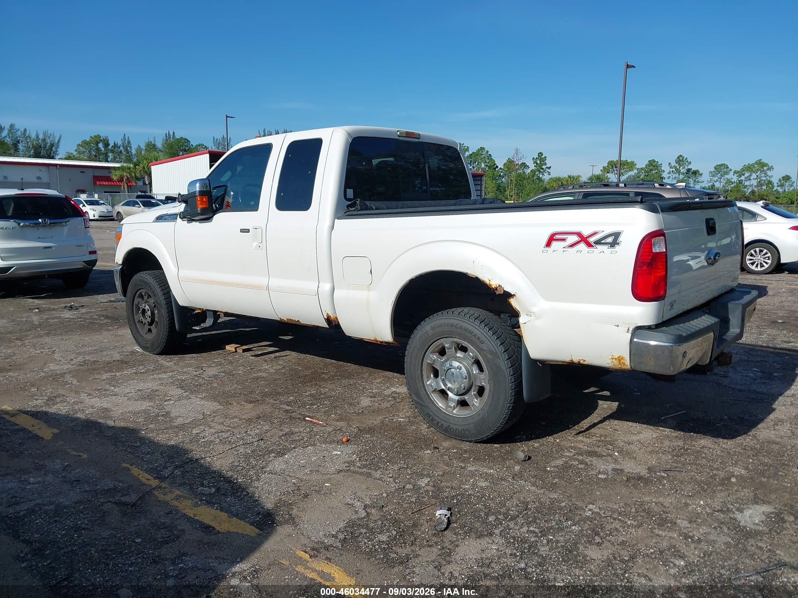 2014 Ford F-250 Lariat White vin: 1FT7X2B67EEB05765