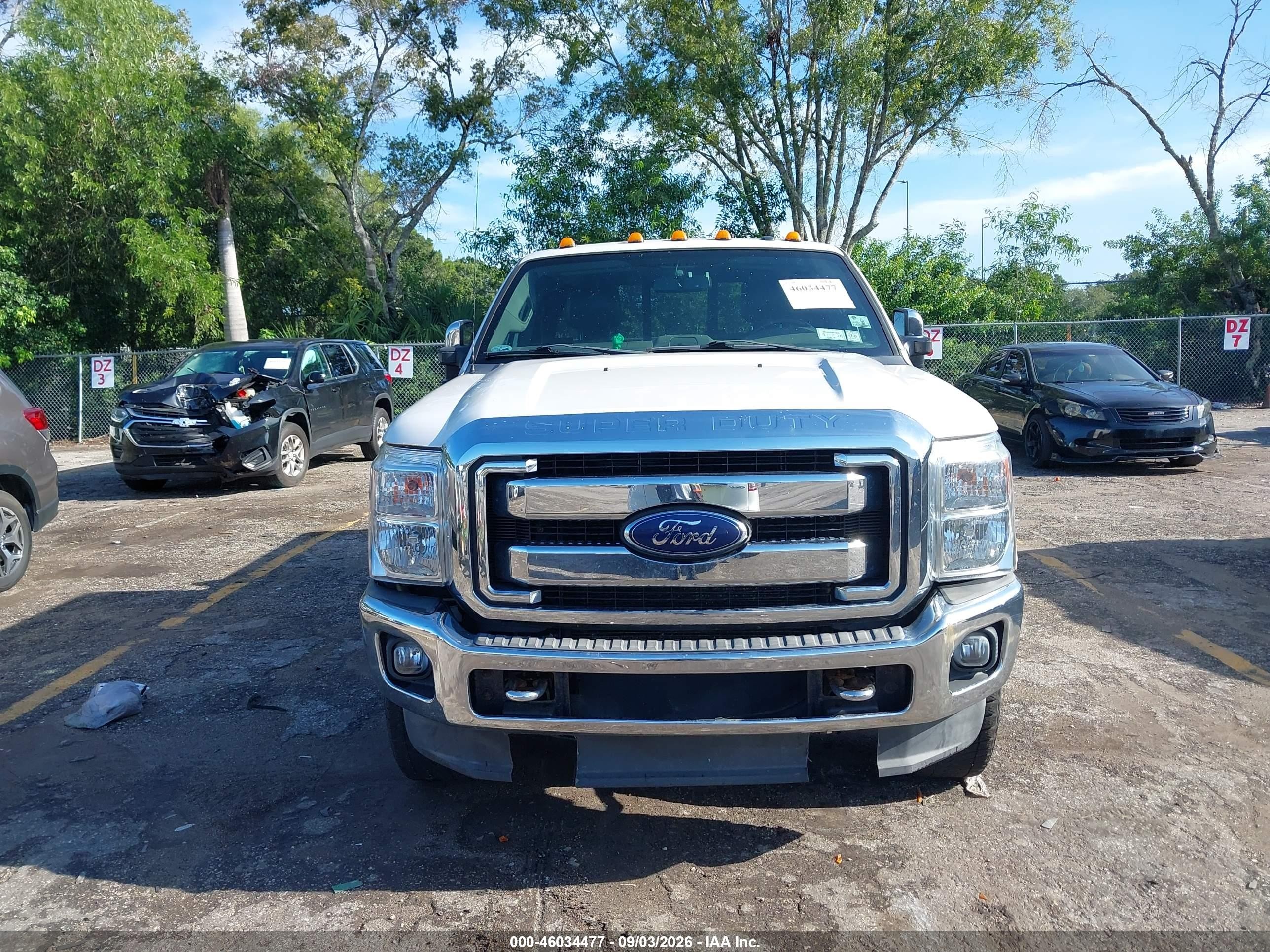 2014 Ford F-250 Lariat White vin: 1FT7X2B67EEB05765
