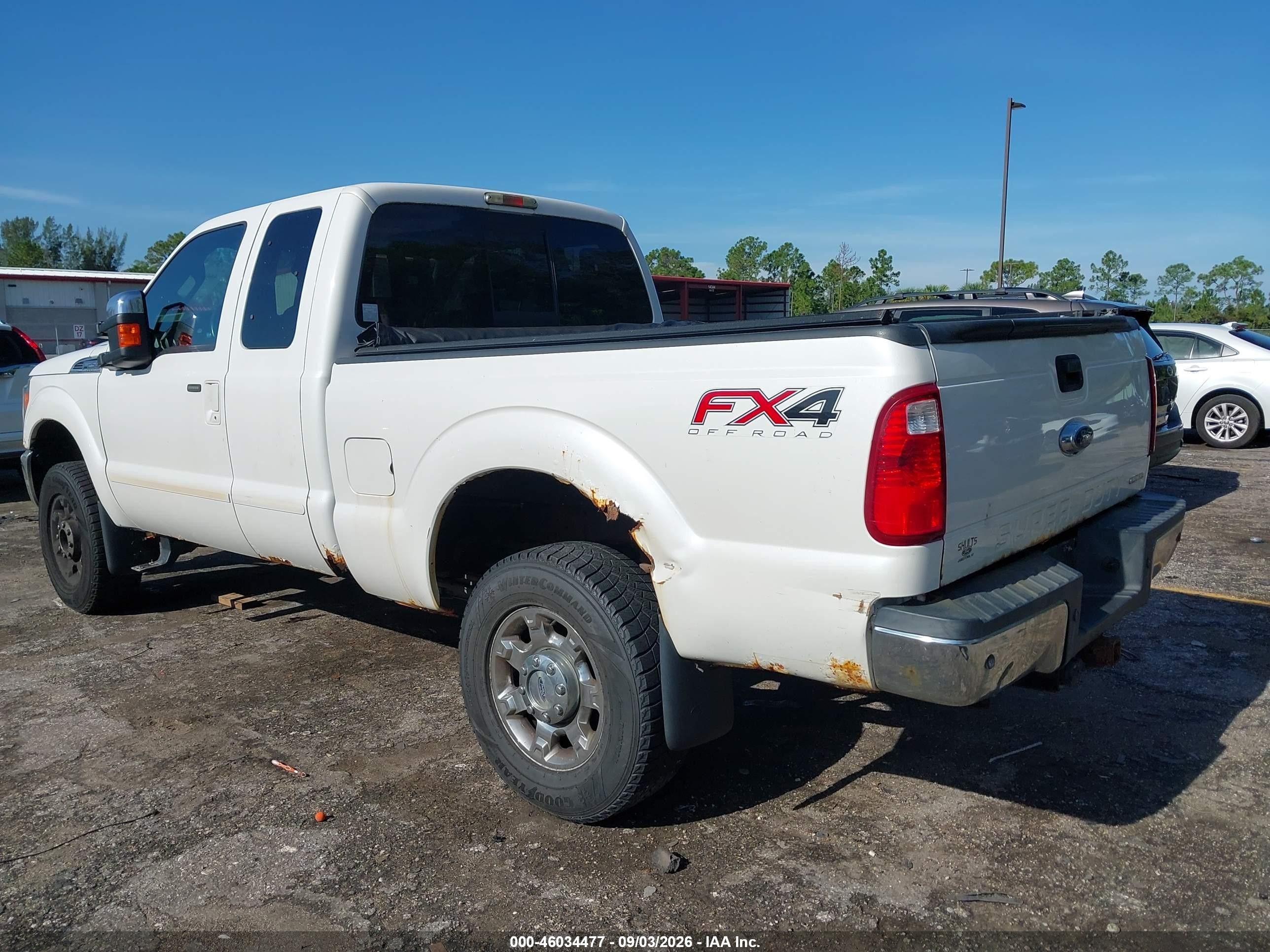 2014 Ford F-250 Lariat White vin: 1FT7X2B67EEB05765