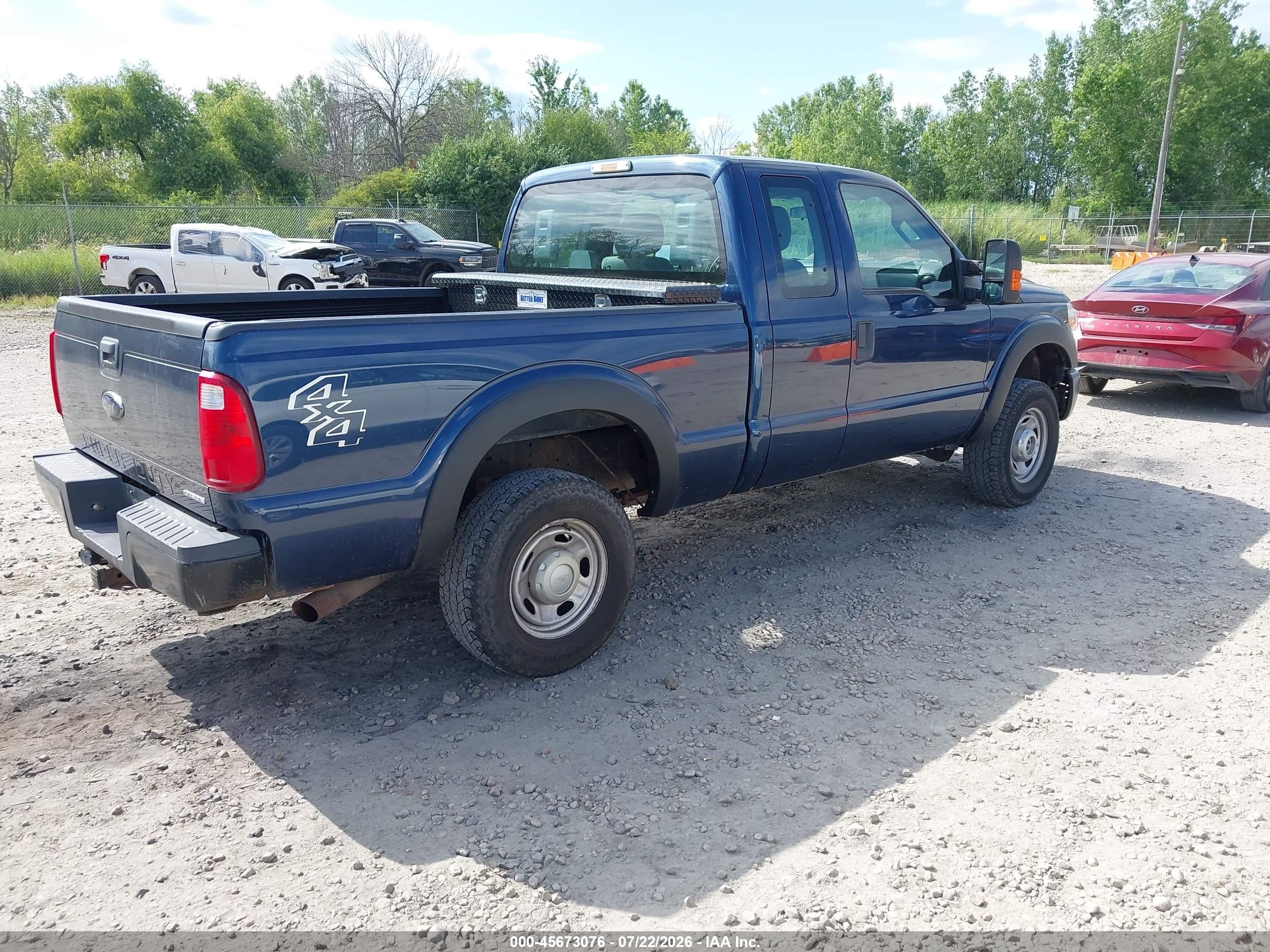 2014 Ford F-250 Xl Blue vin: 1FT7X2B67EEB66940