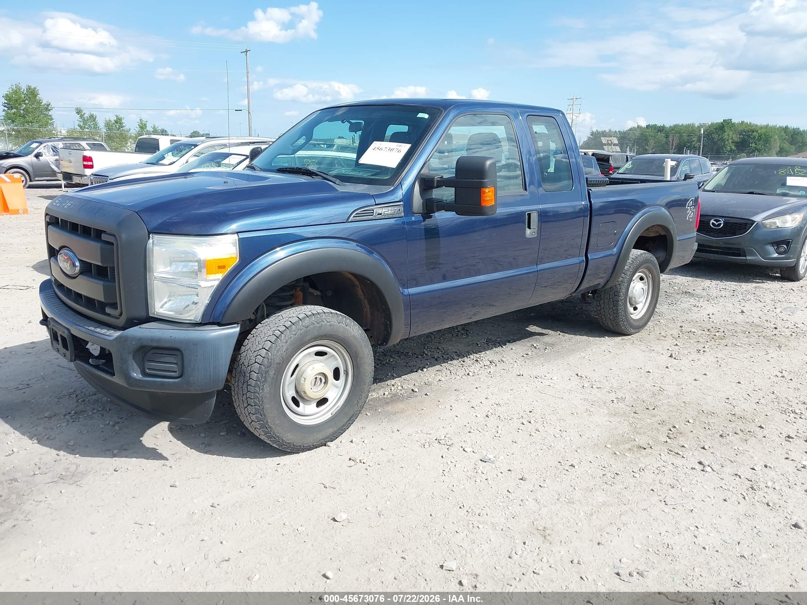 2014 Ford F-250 Xl Blue vin: 1FT7X2B67EEB66940