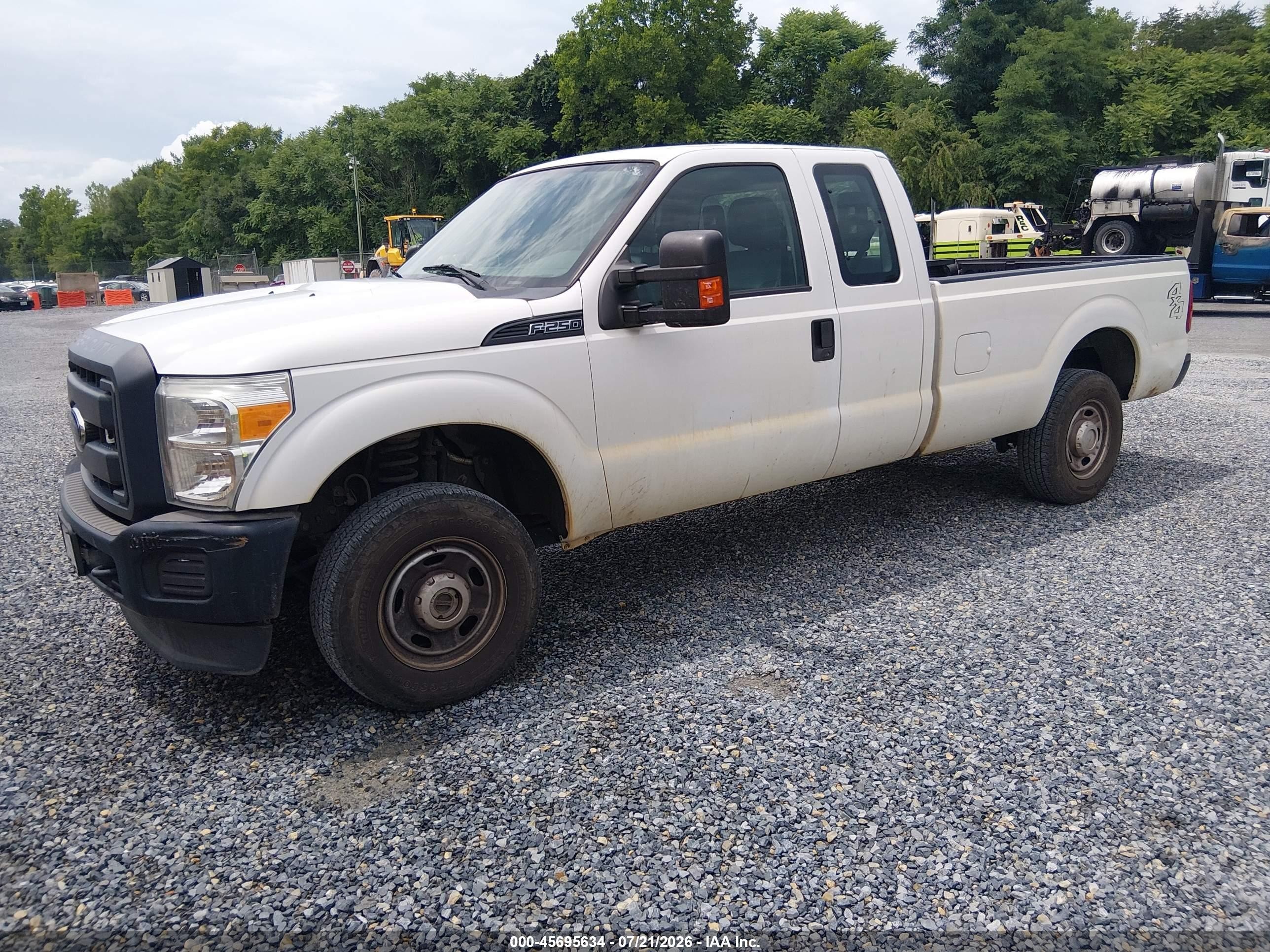 2015 Ford F-250 Xl White vin: 1FT7X2B67FEA35878