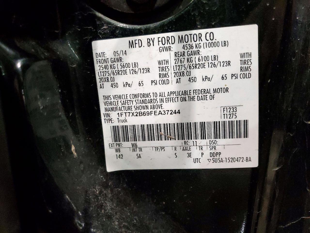2015 Ford F250 Super Duty Green vin: 1FT7X2B69FEA37244