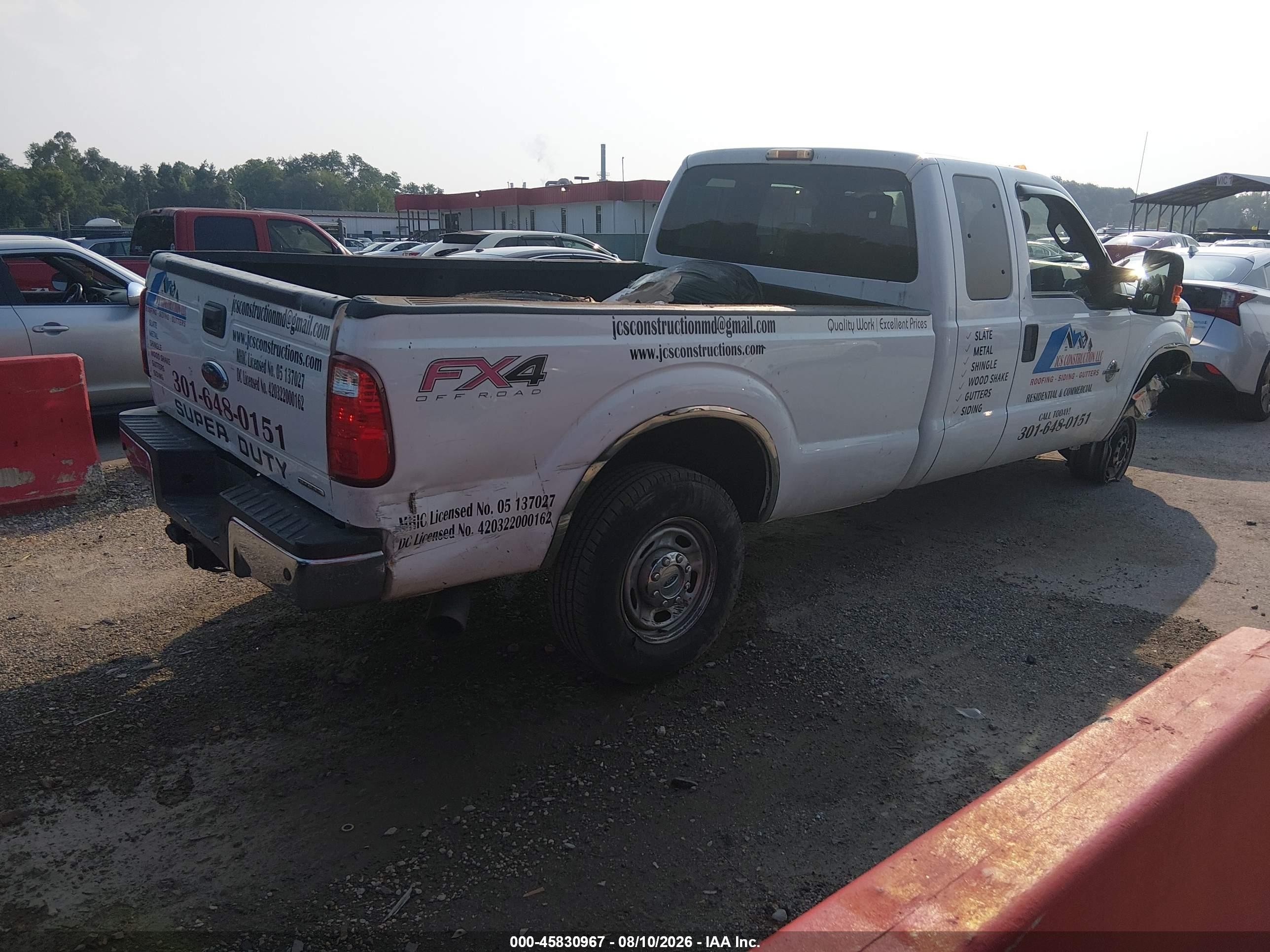 2015 Ford F-250 Xlt White vin: 1FT7X2B69FEC87261