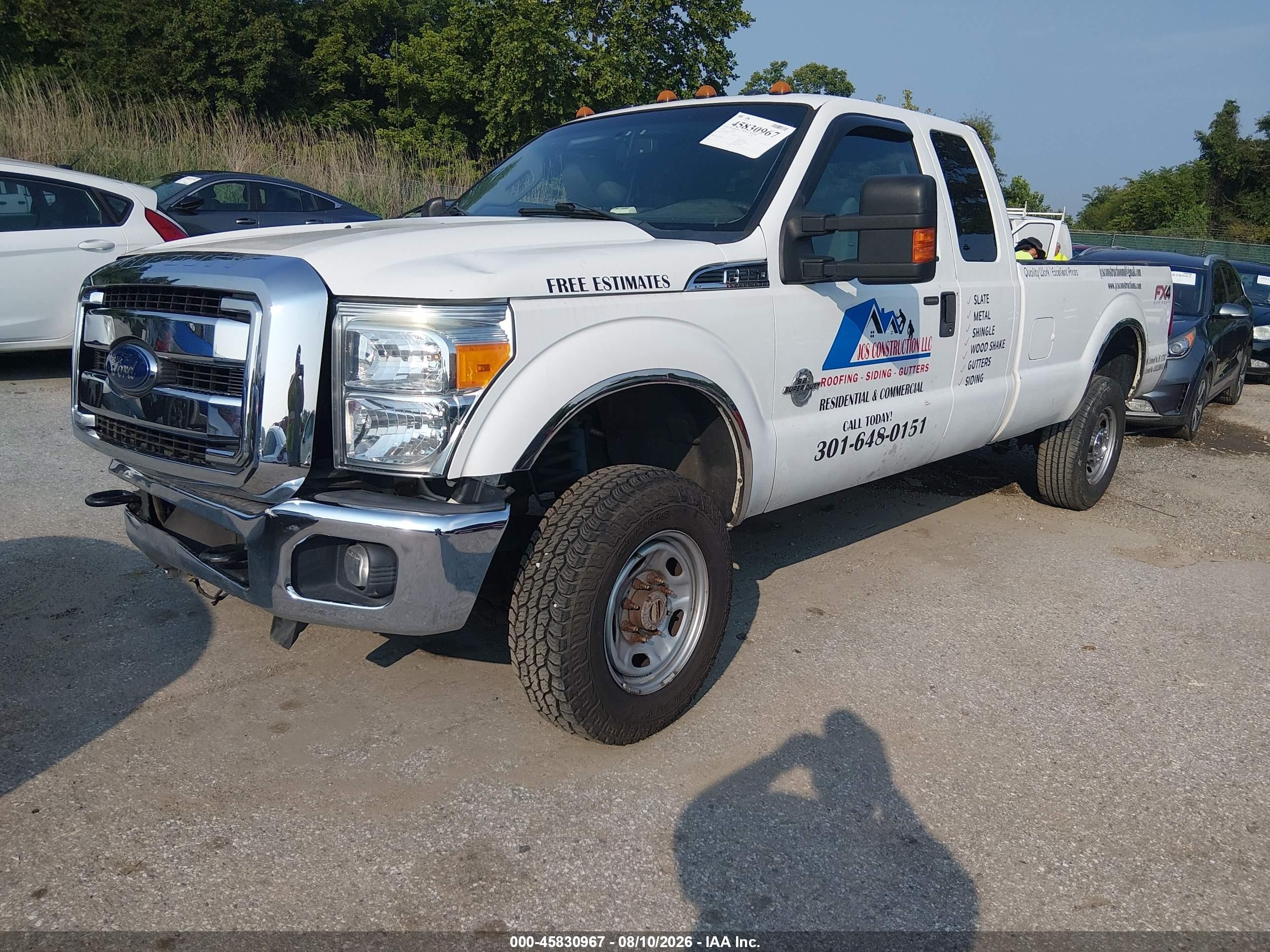 2015 Ford F-250 Xlt White vin: 1FT7X2B69FEC87261