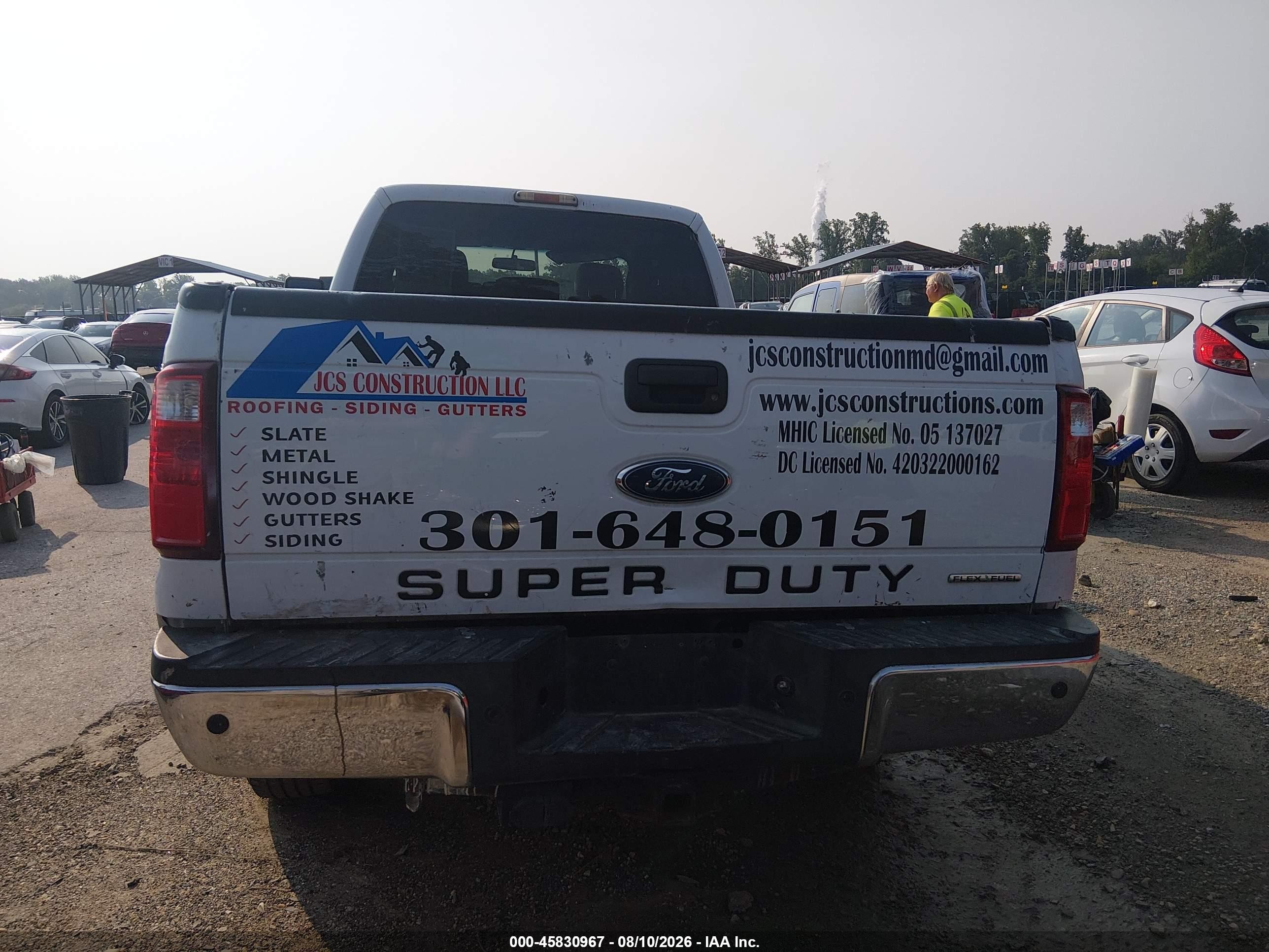 2015 Ford F-250 Xlt White vin: 1FT7X2B69FEC87261