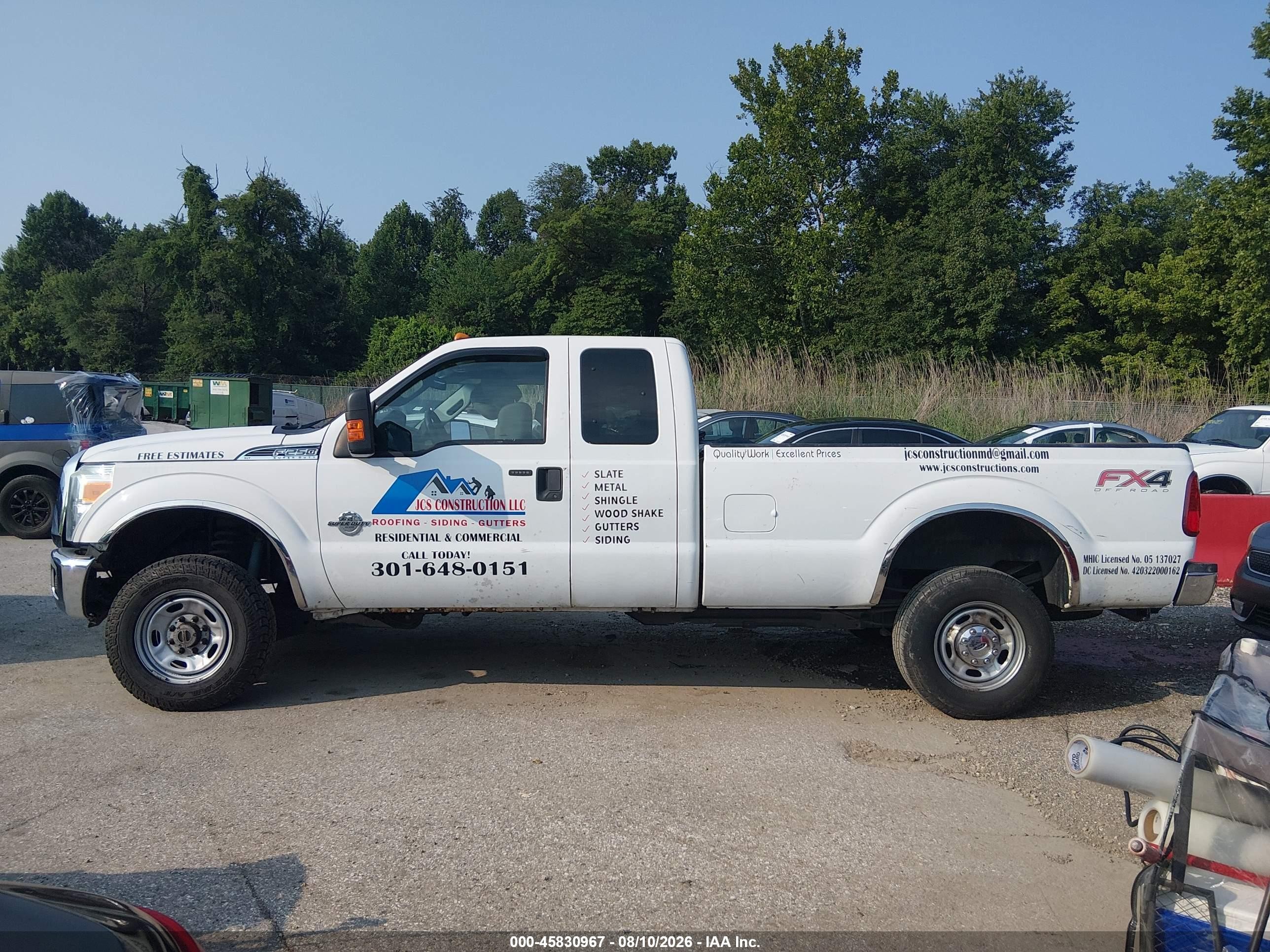 2015 Ford F-250 Xlt White vin: 1FT7X2B69FEC87261