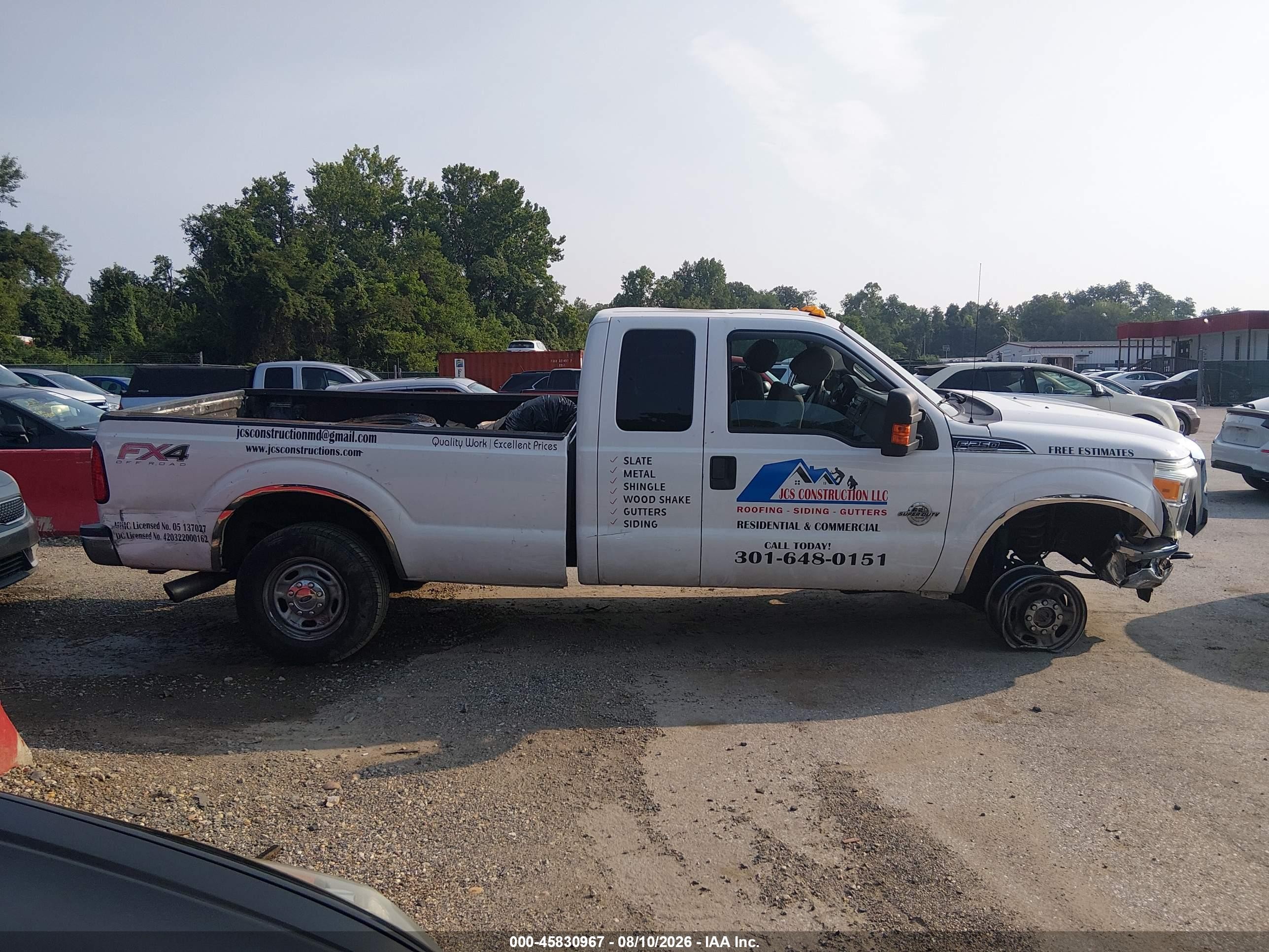 2015 Ford F-250 Xlt White vin: 1FT7X2B69FEC87261