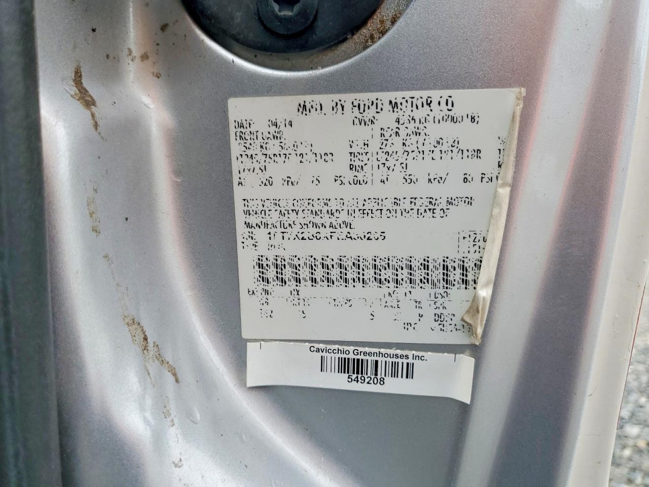 2015 Ford F250 Super Duty White vin: 1FT7X2B6XFEA30285