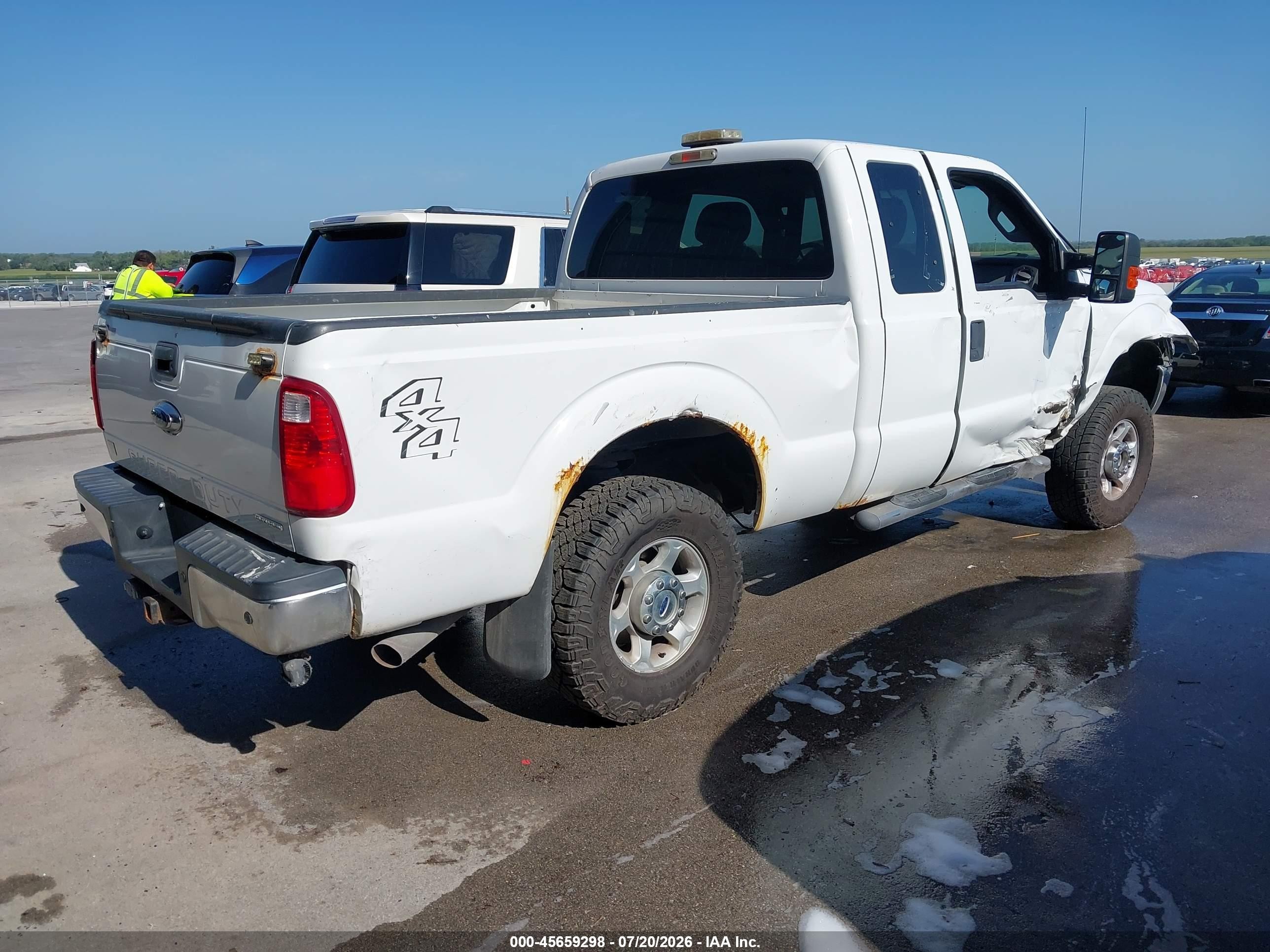 2015 Ford F-250 Xlt Белый vin: 1FT7X2B6XFEA43229