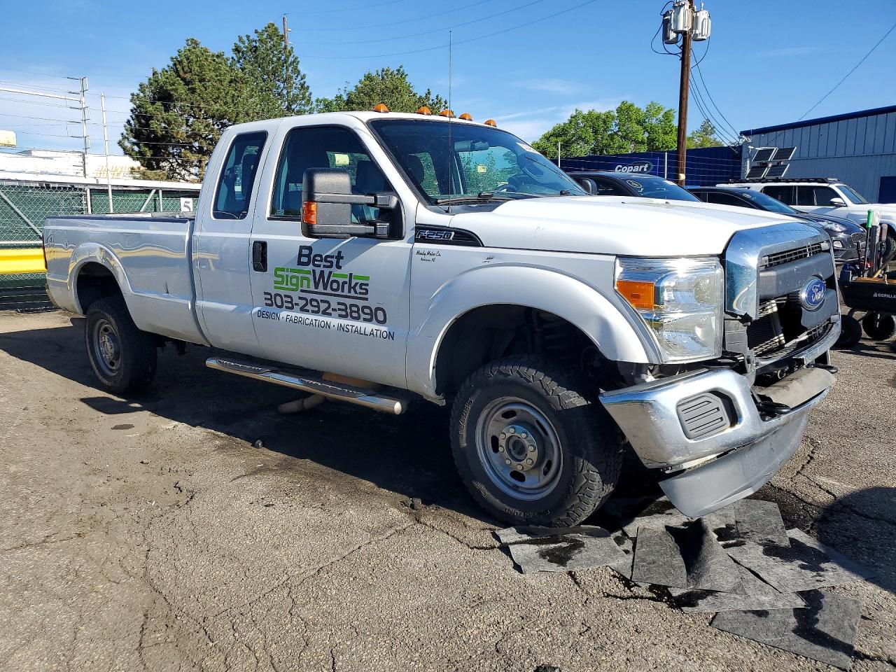 2015 Ford F250 Super Duty White vin: 1FT7X2B6XFEB31018