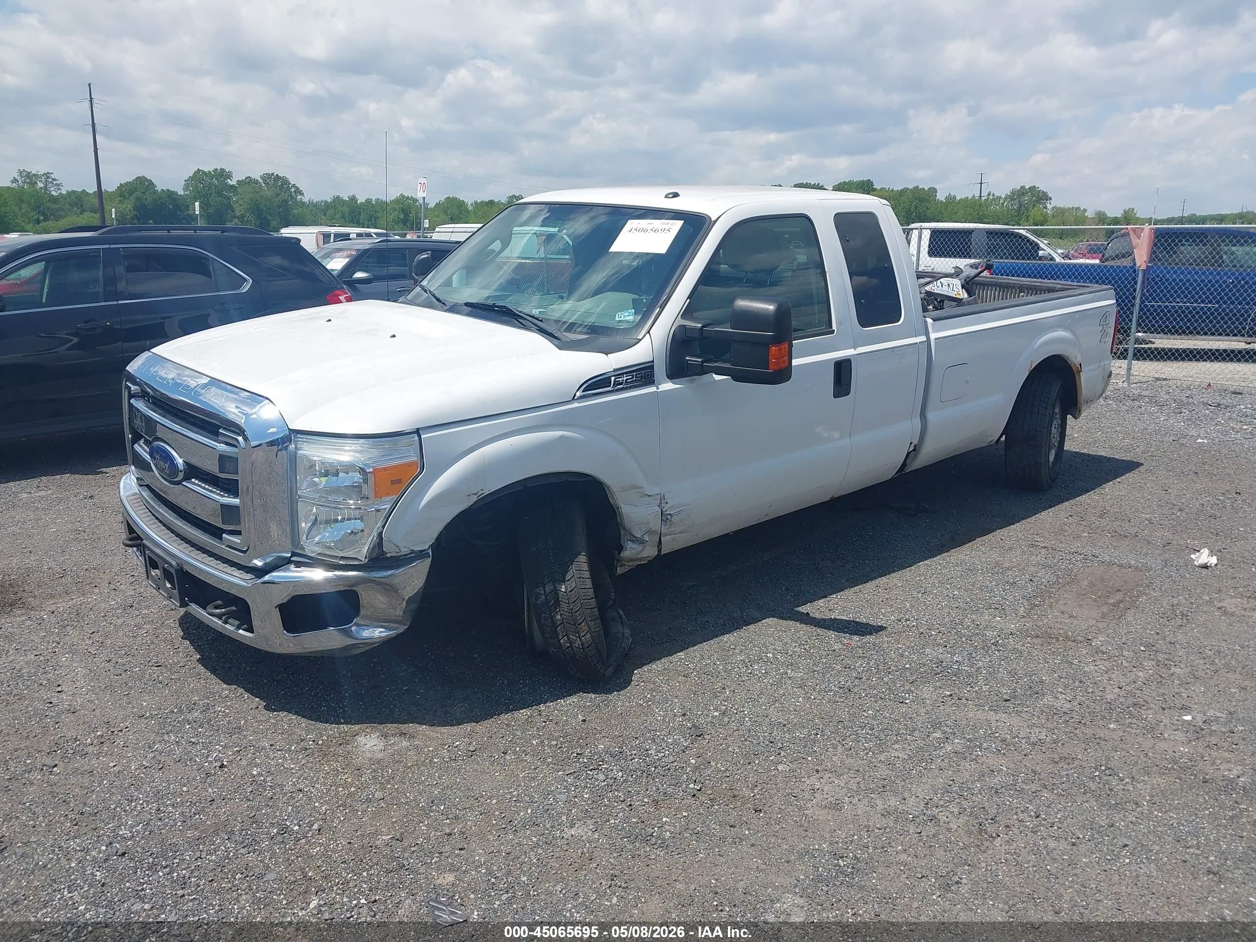 2015 Ford F-250 Xlt White vin: 1FT7X2B6XFED46530