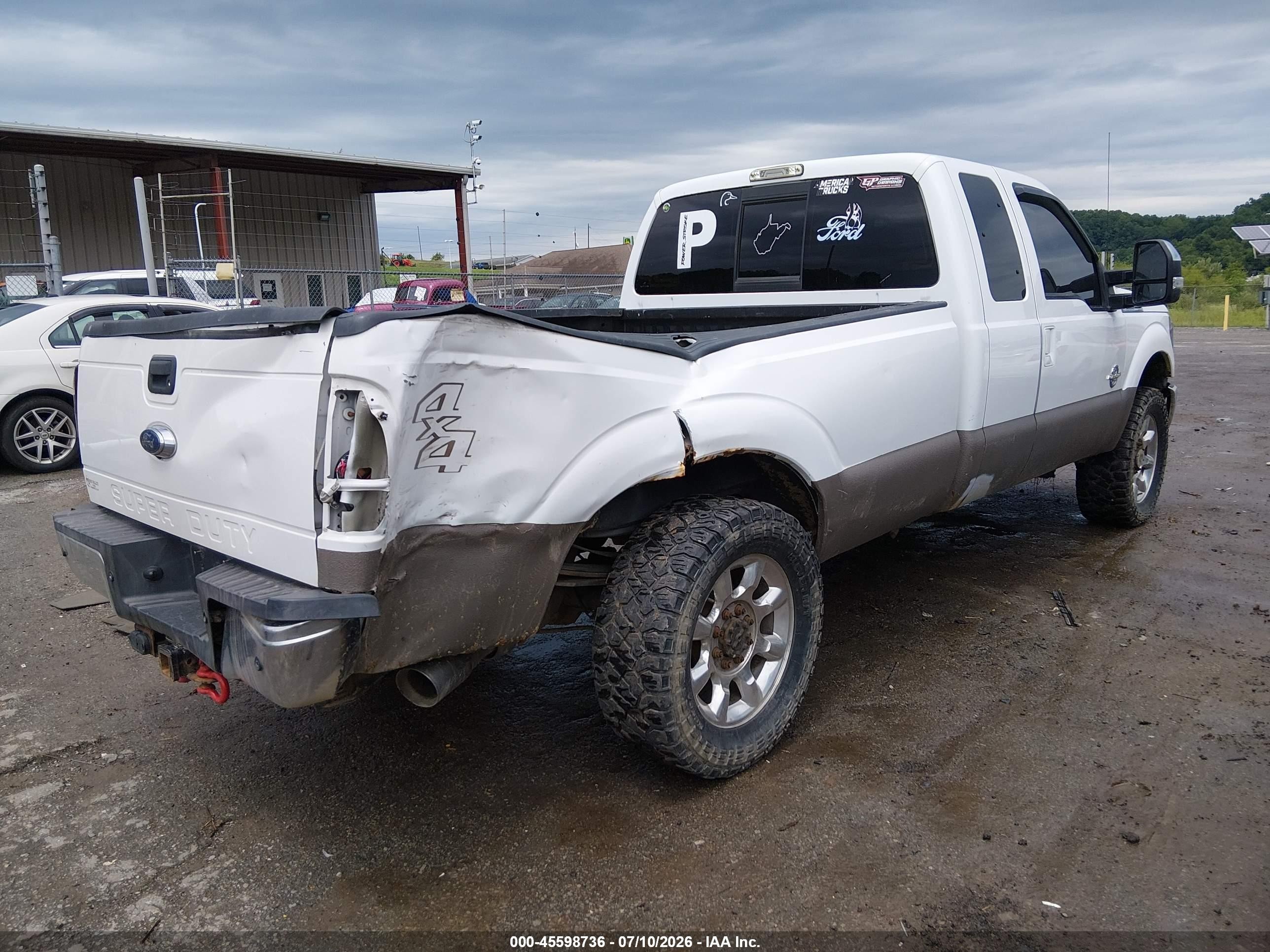 2013 Ford Super Duty F-250 Srw Lariat/xl/xlt White vin: 1FT7X2BT3DEB71038