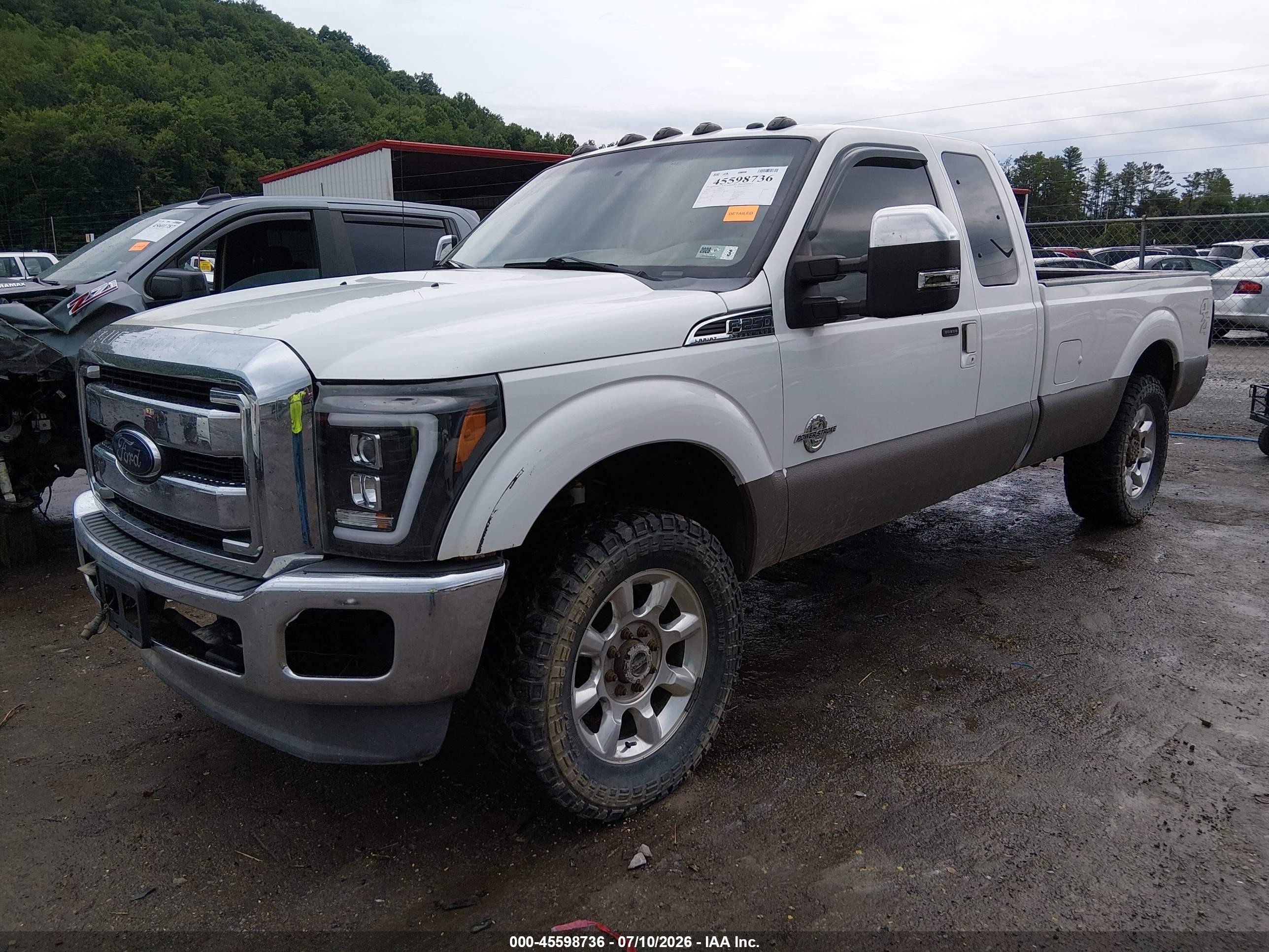 2013 Ford Super Duty F-250 Srw Lariat/xl/xlt White vin: 1FT7X2BT3DEB71038