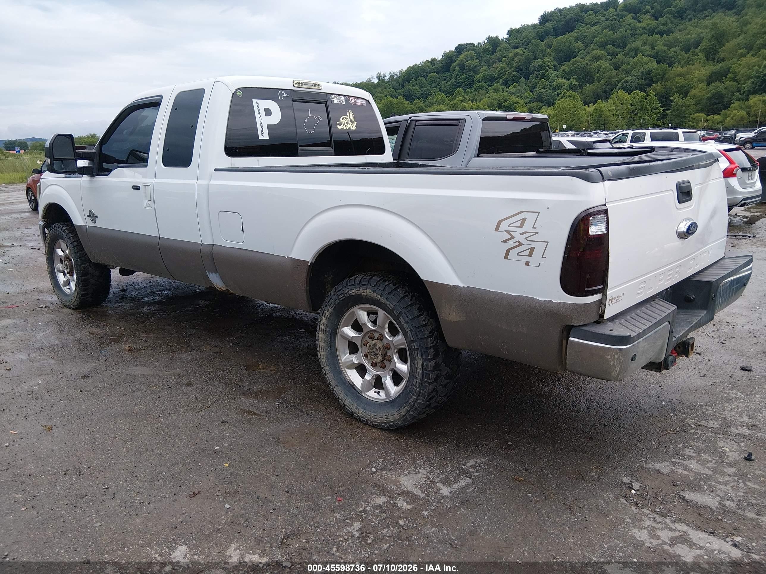 2013 Ford Super Duty F-250 Srw Lariat/xl/xlt White vin: 1FT7X2BT3DEB71038