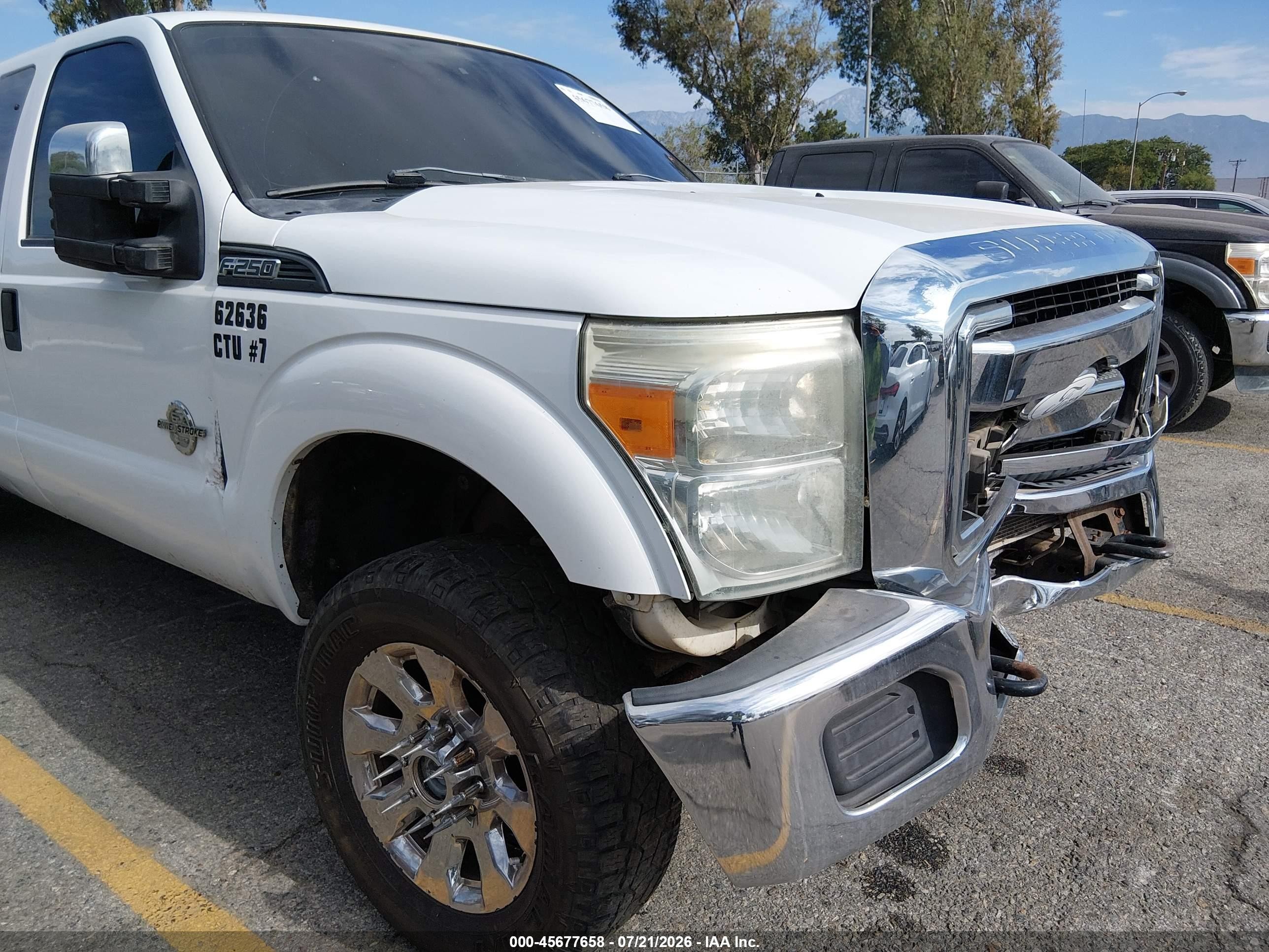 2015 Ford F-250 Xl White vin: 1FT7X2BT3FEC51975