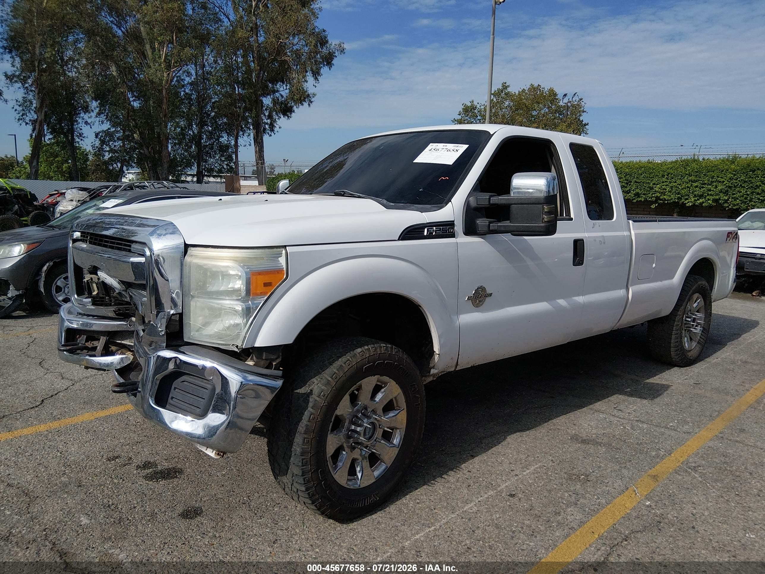 2015 Ford F-250 Xl White vin: 1FT7X2BT3FEC51975