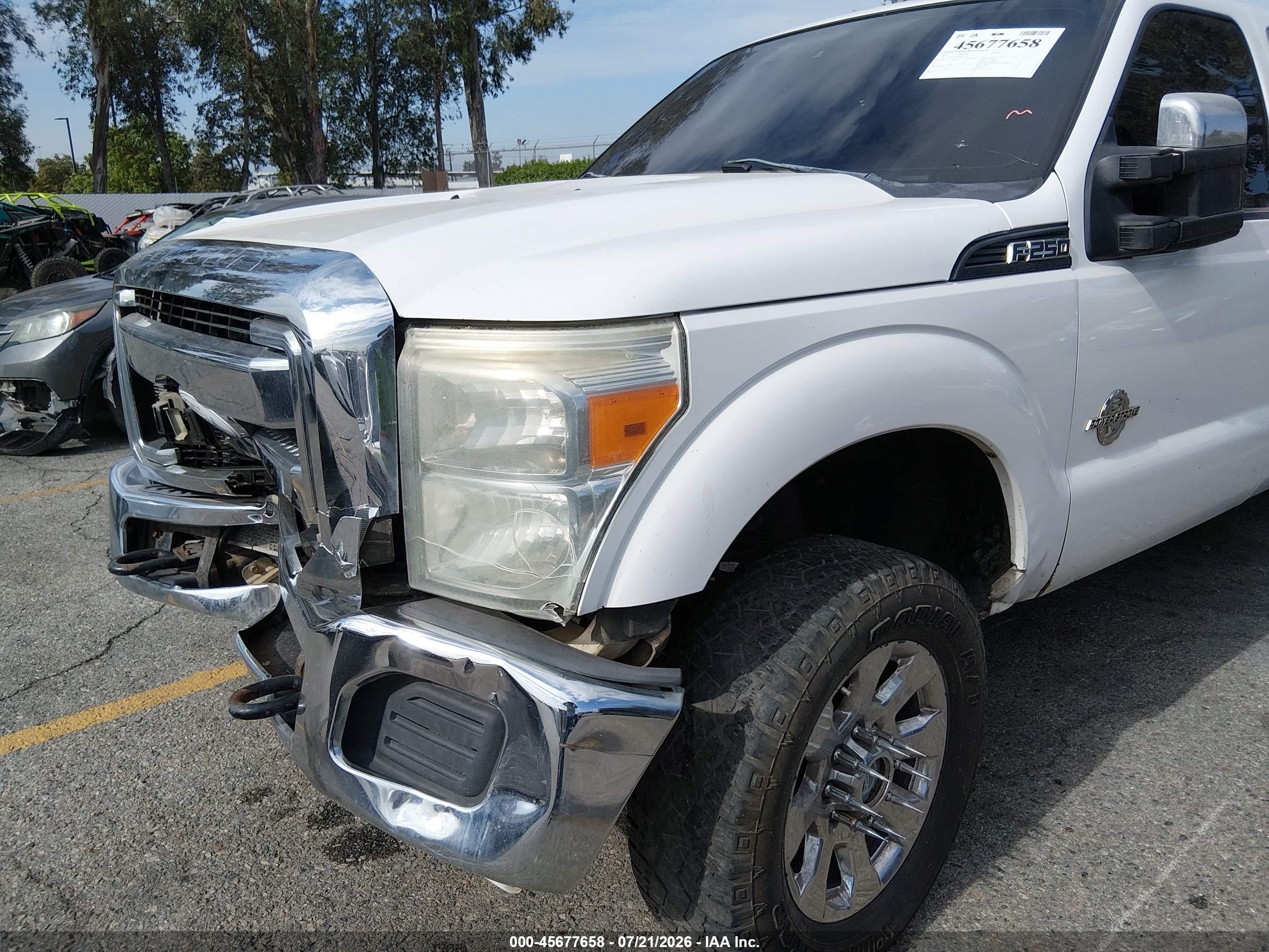 2015 Ford F-250 Xl White vin: 1FT7X2BT3FEC51975