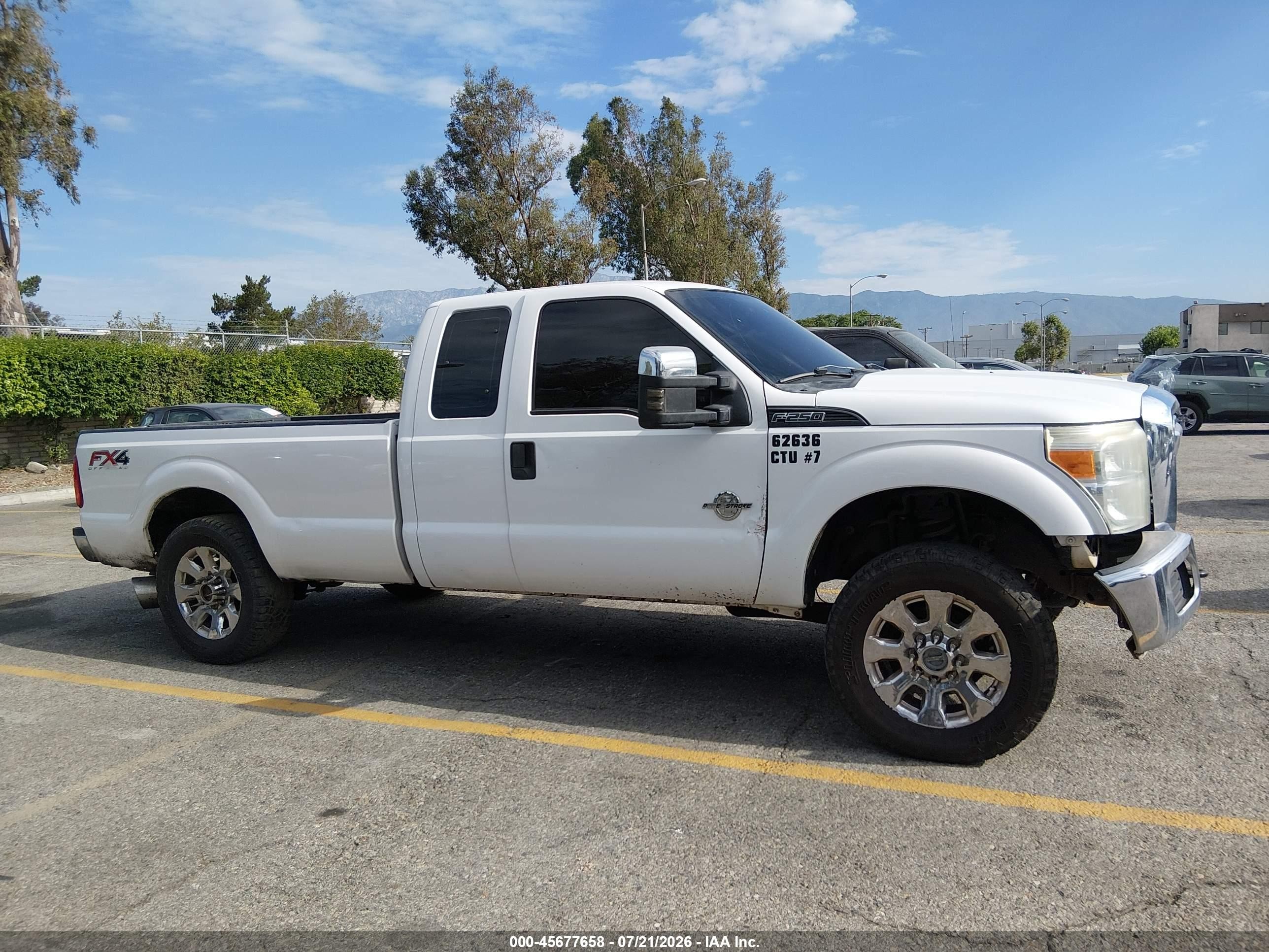 2015 Ford F-250 Xl White vin: 1FT7X2BT3FEC51975