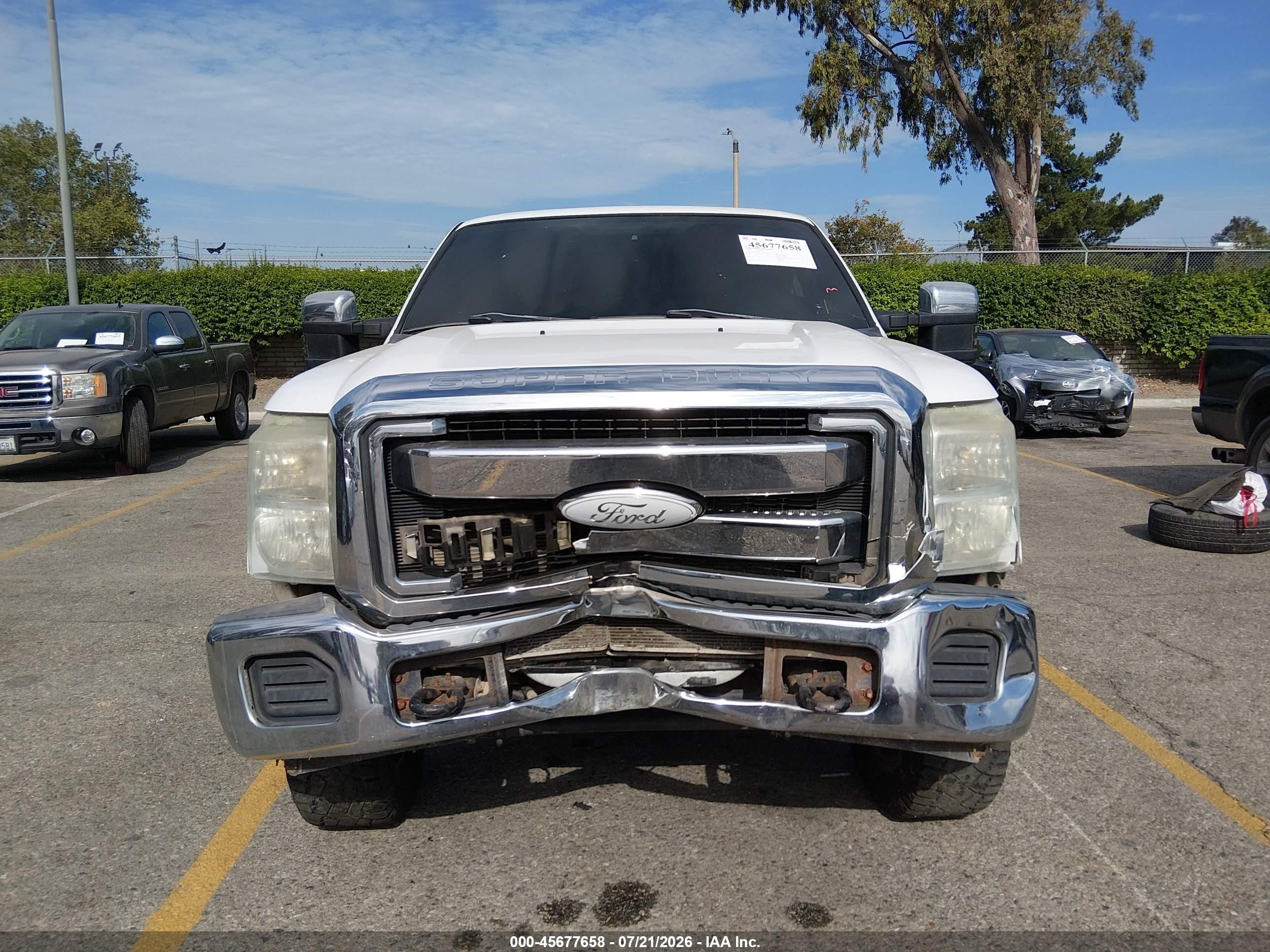 2015 Ford F-250 Xl White vin: 1FT7X2BT3FEC51975