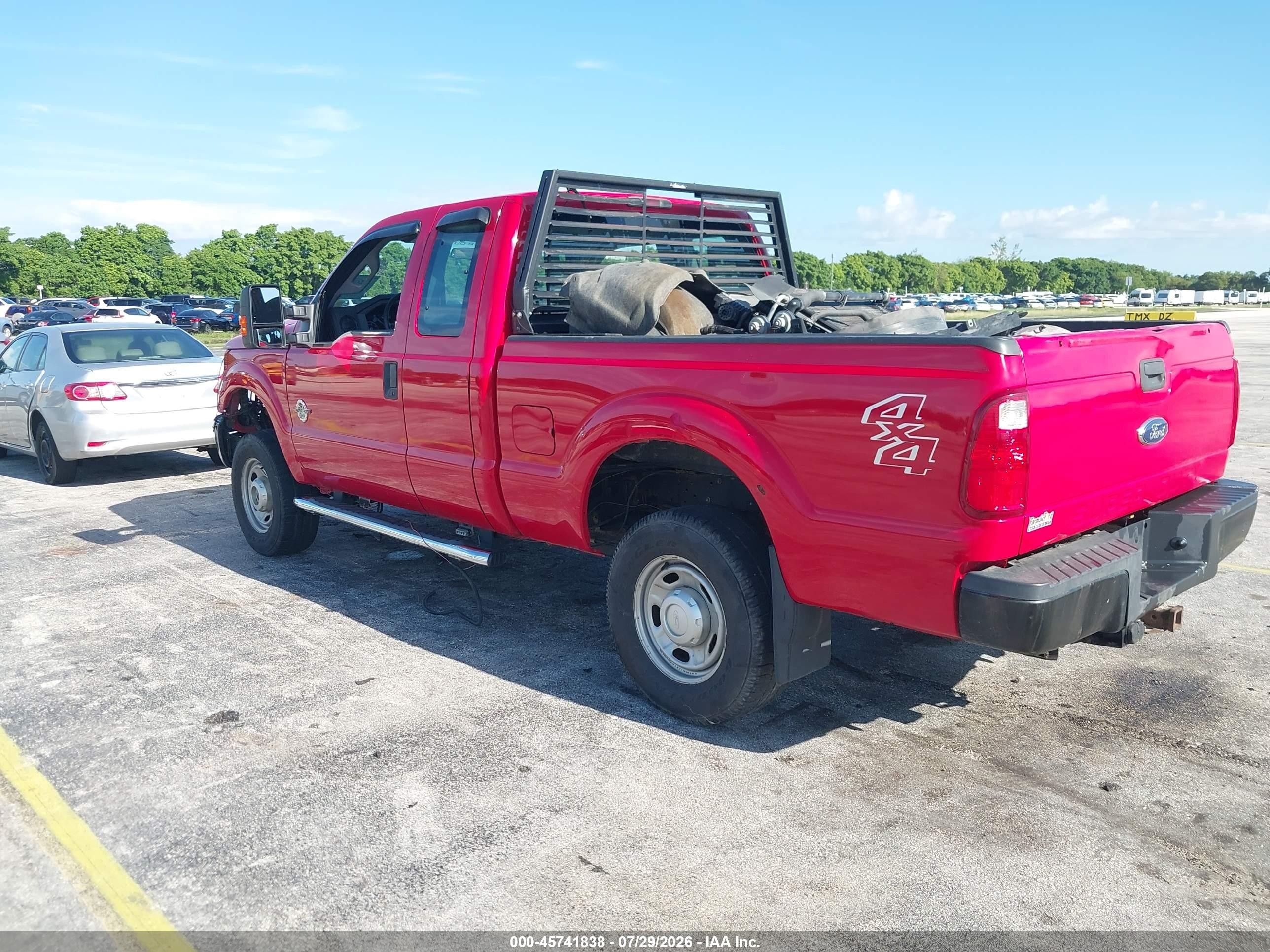 2015 Ford F-250 Xl Red vin: 1FT7X2BT4FEB81807