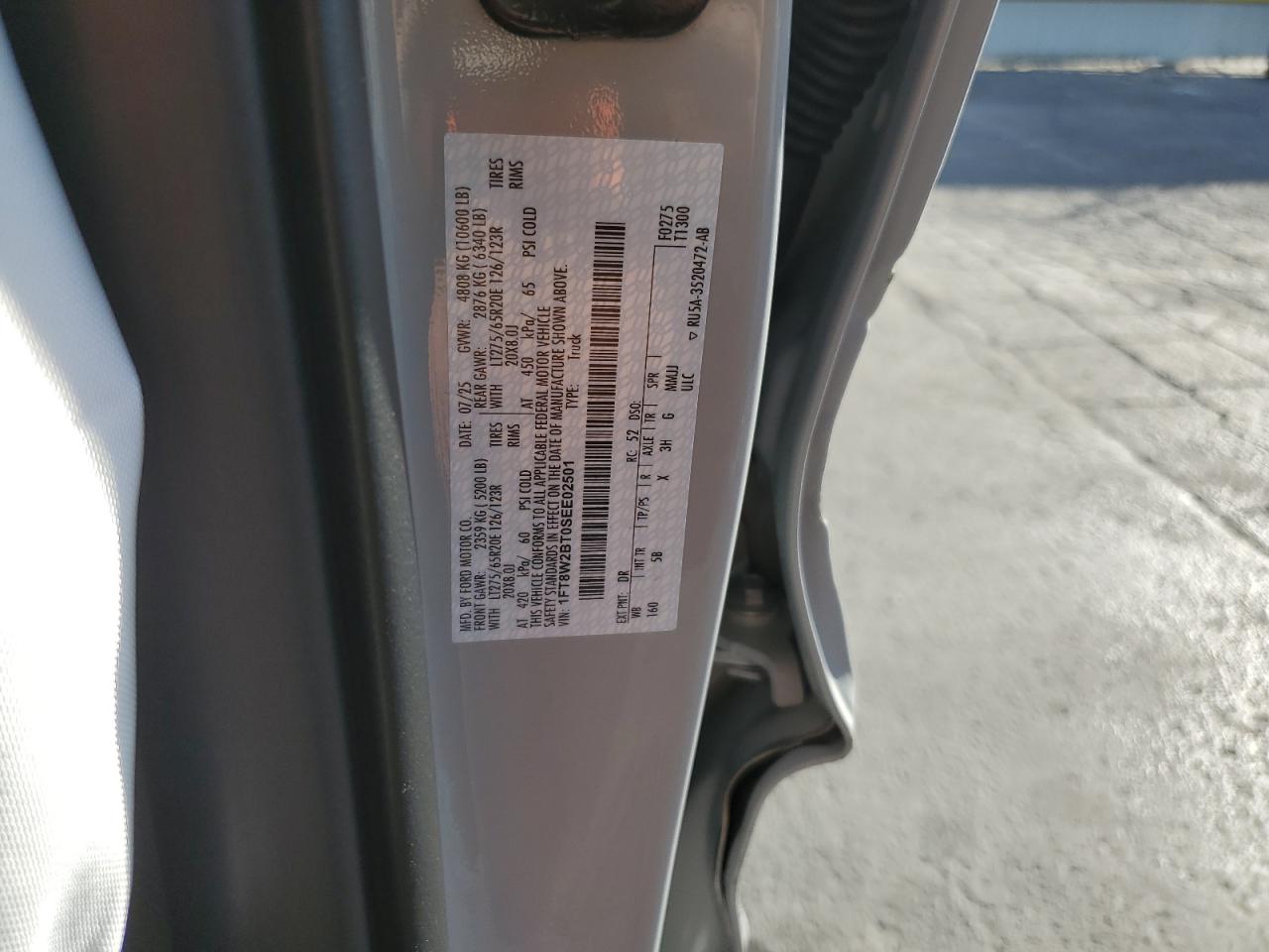 2025 Ford F250 Super Duty Gray vin: 1FT8W2BT0SEE02501