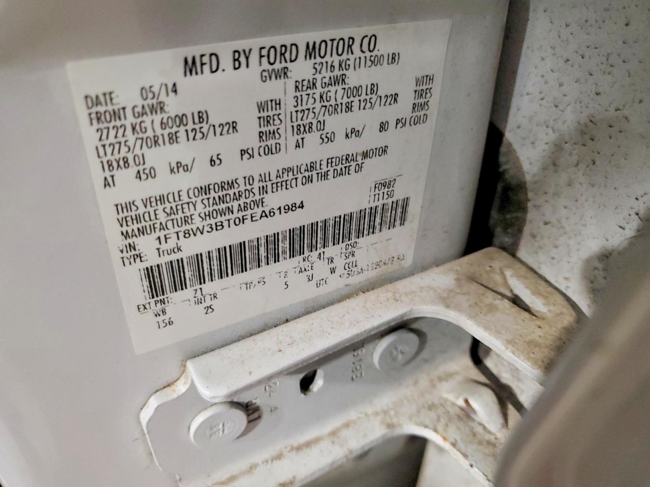 2015 Ford F350 Super Duty Two Tone vin: 1FT8W3BT0FEA61984