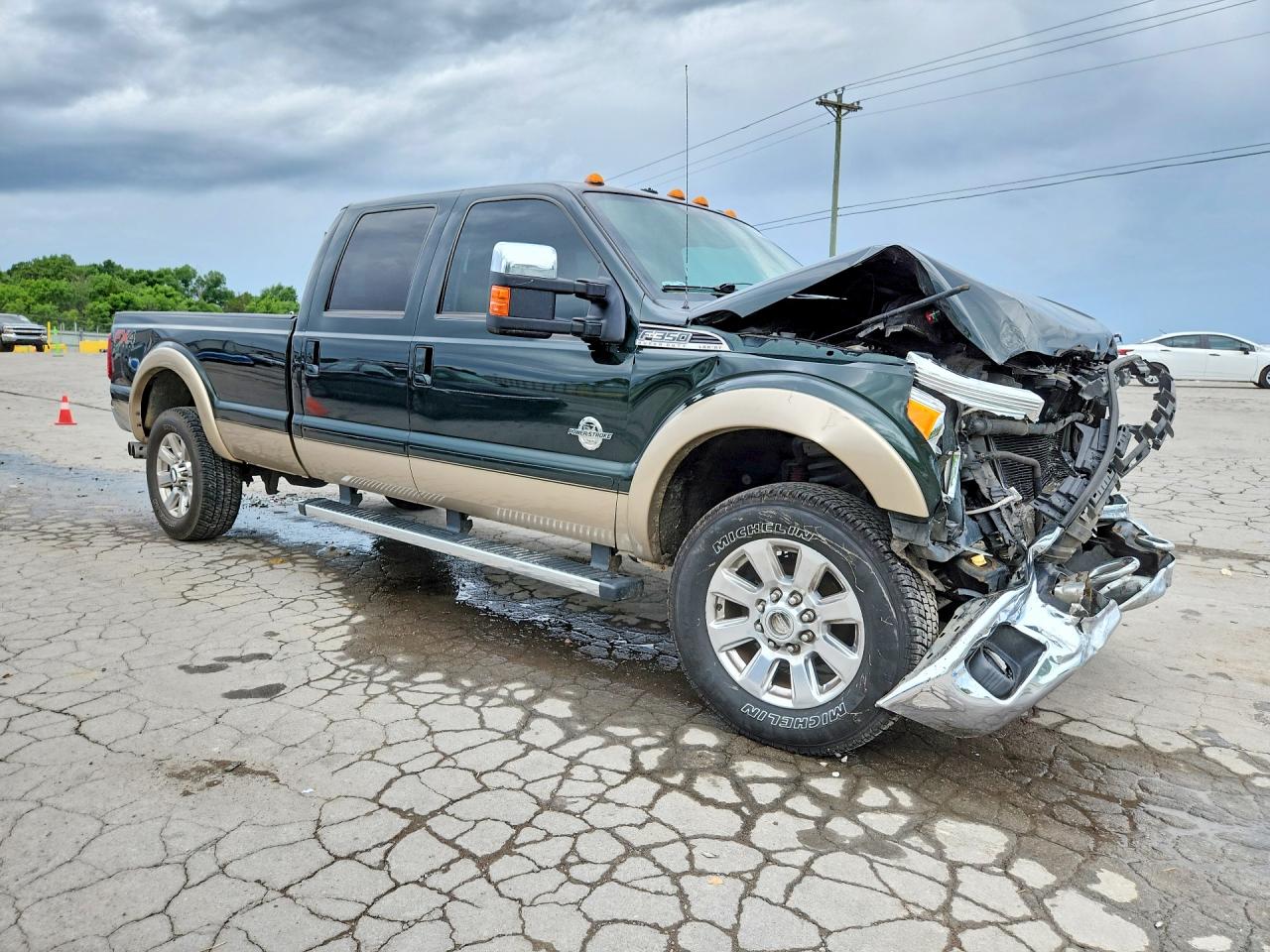 2012 Ford F350 Super Duty Green vin: 1FT8W3BT4CEC66123
