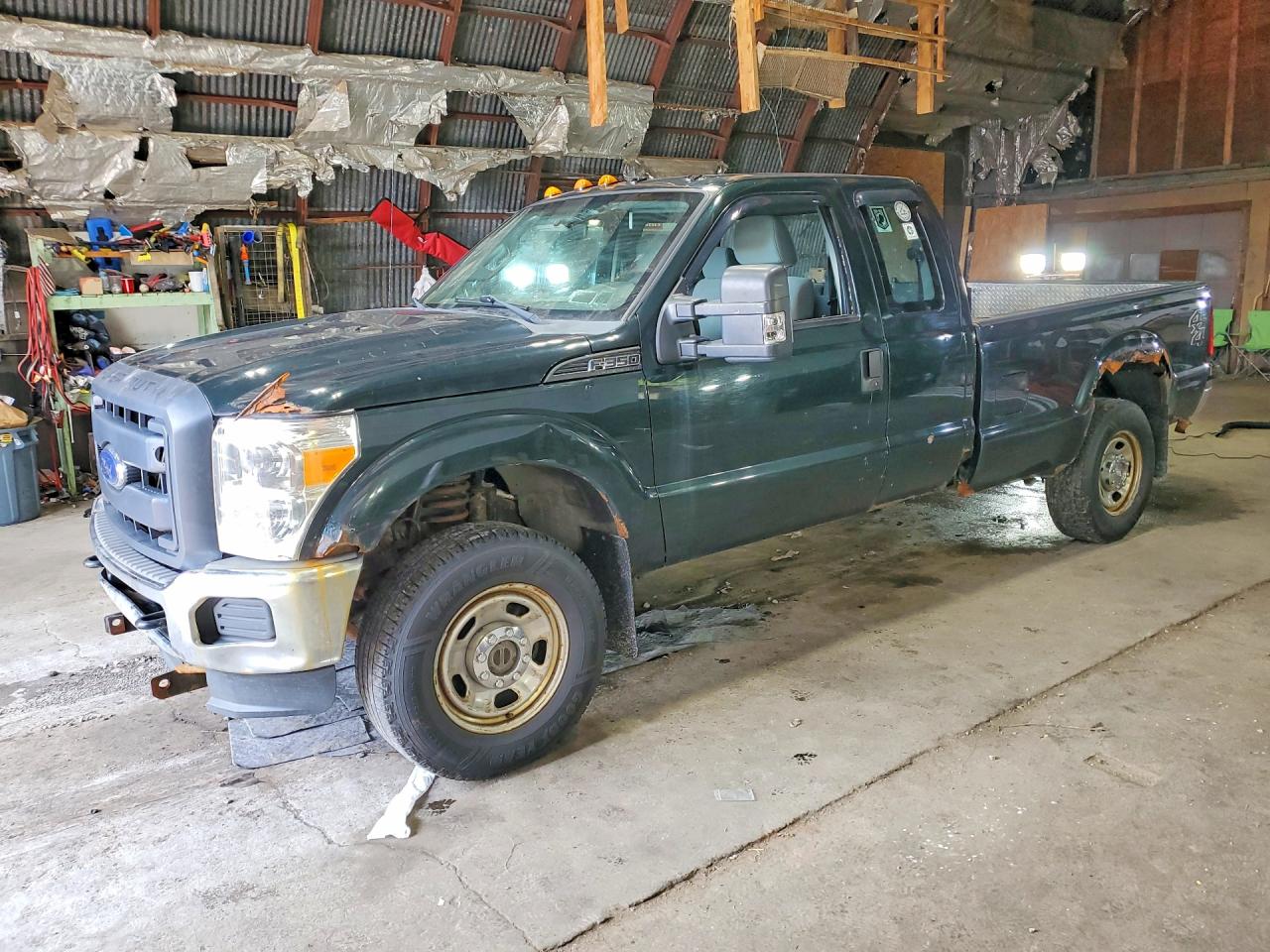 2012 Ford F350 Super Duty Зеленый vin: 1FT8X3B68CEC90237