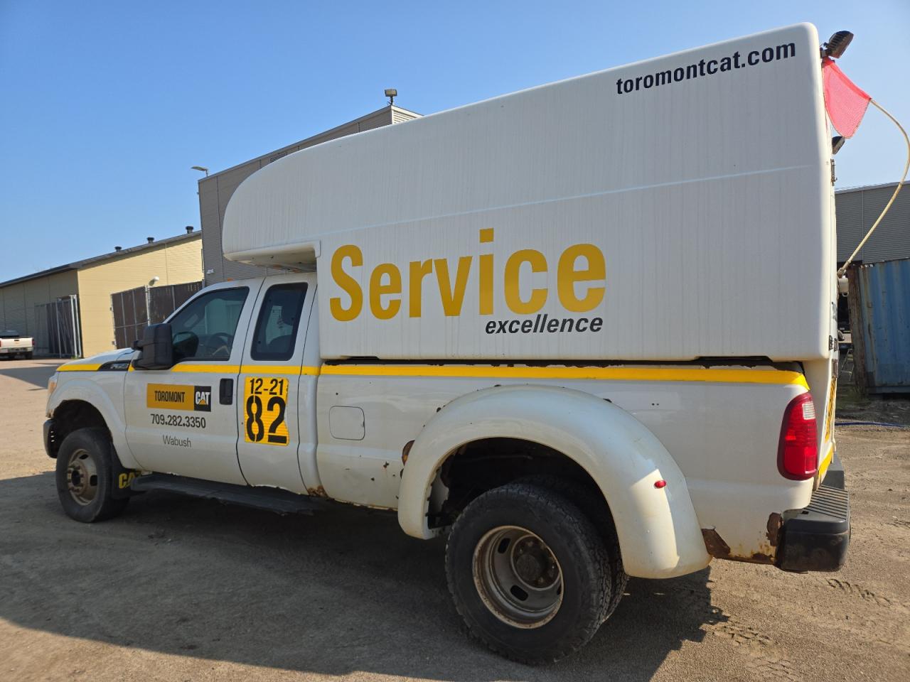 2012 Ford F350 Super Duty White vin: 1FT8X3D67CEA51582 Damage: Left Bed Side, Rust, > 12 Inches
