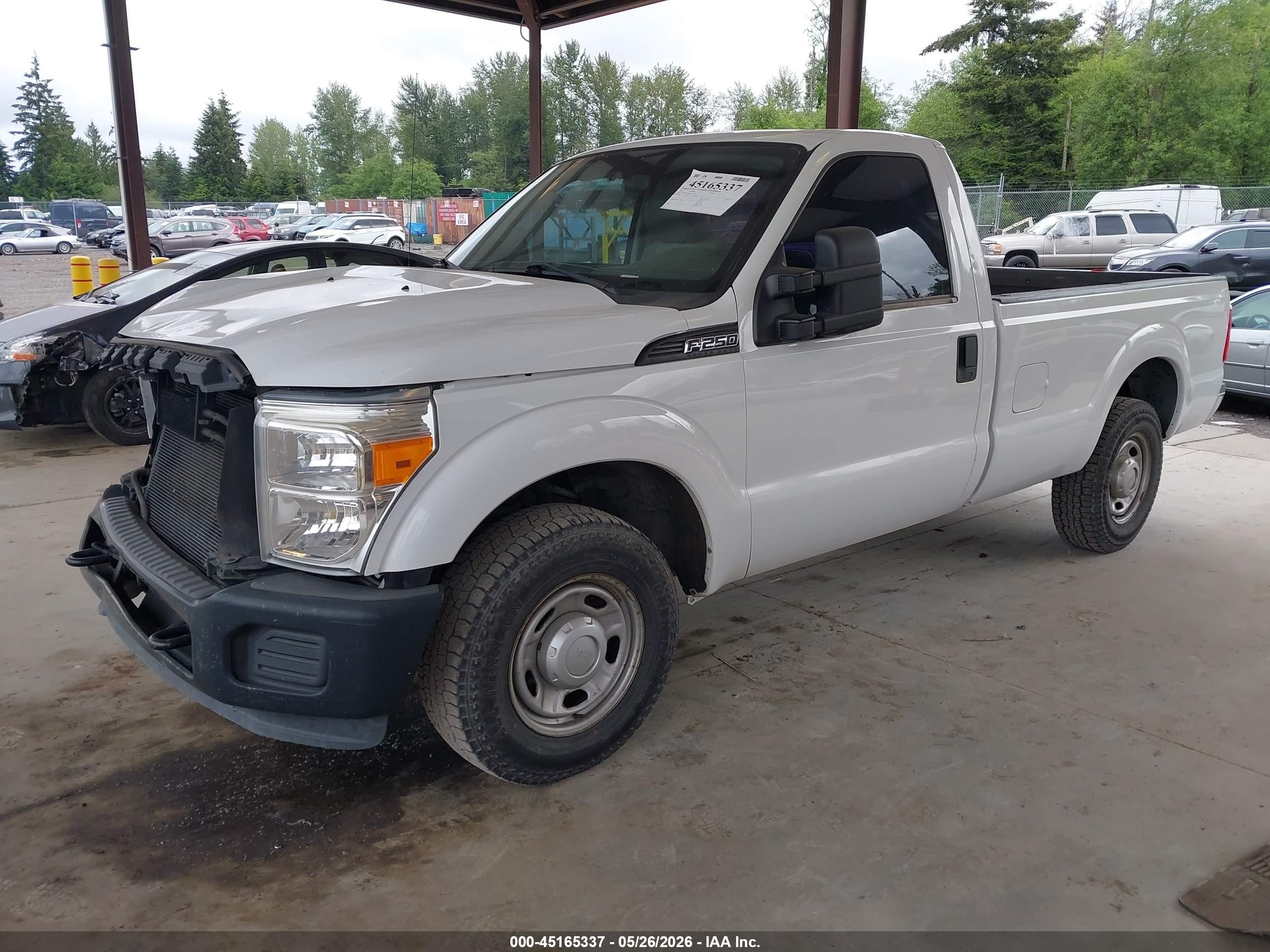 2011 Ford F-250 Xl White vin: 1FTBF2A60BEC47403