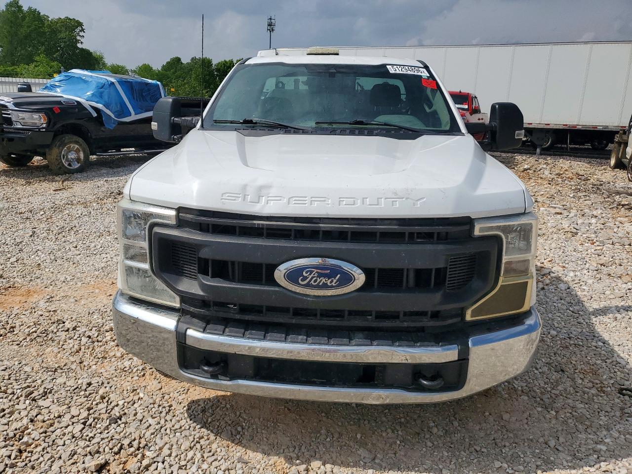 2022 Ford F250 Super Duty White vin: 1FTBF2A60NED52608