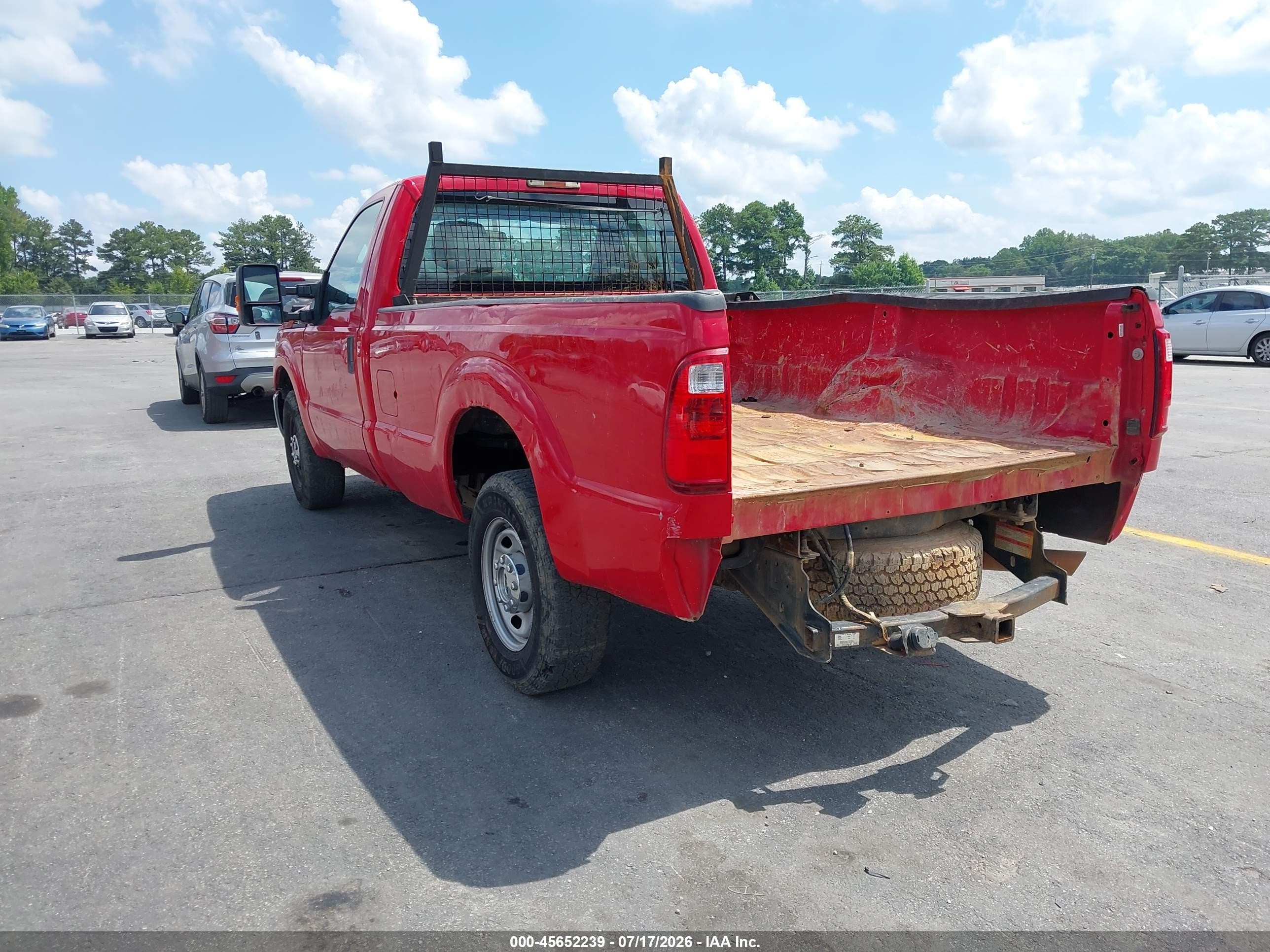 2014 Ford F-250 Xl Red vin: 1FTBF2A66EEB74431