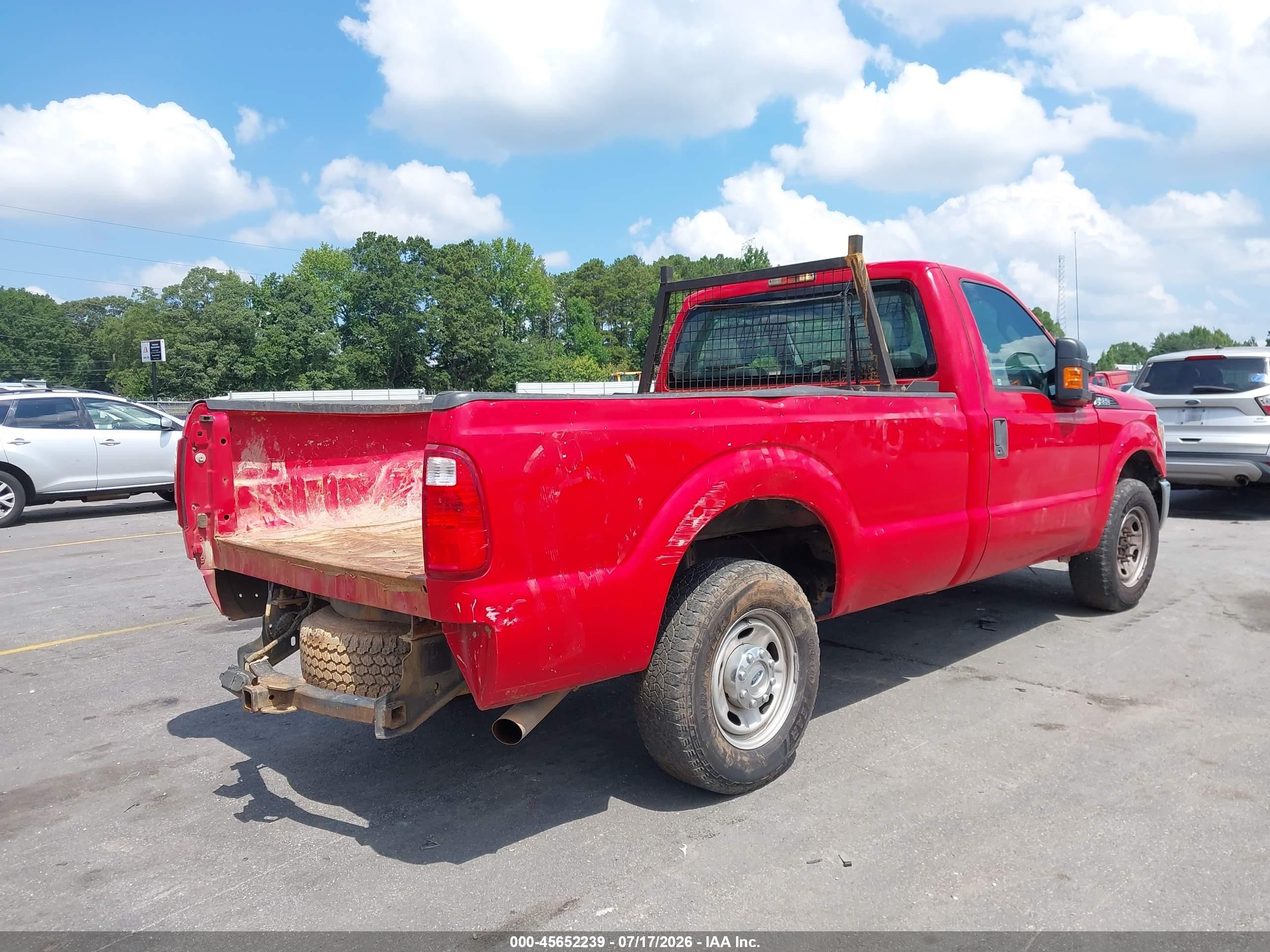 2014 Ford F-250 Xl Red vin: 1FTBF2A66EEB74431