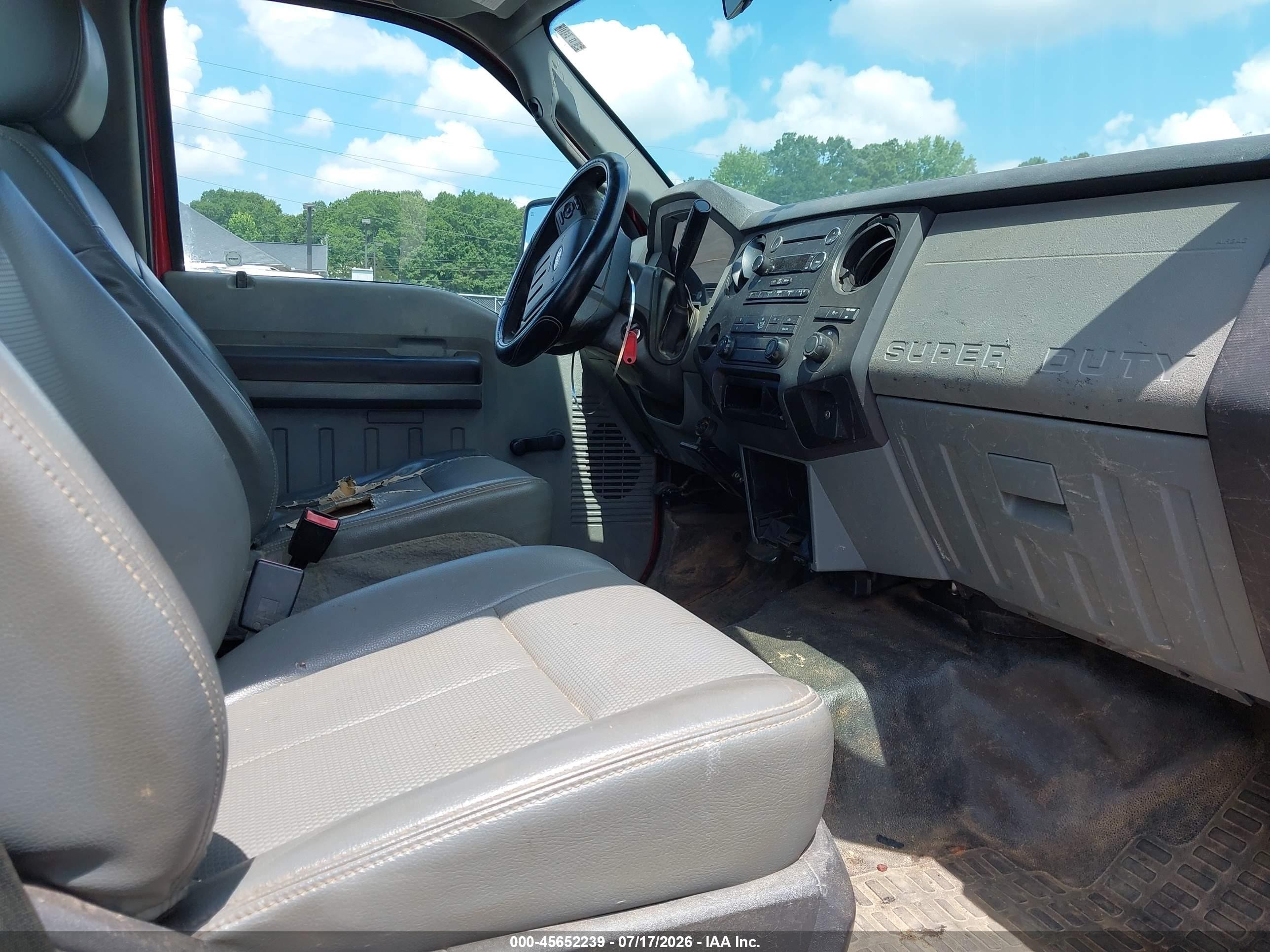 2014 Ford F-250 Xl Red vin: 1FTBF2A66EEB74431