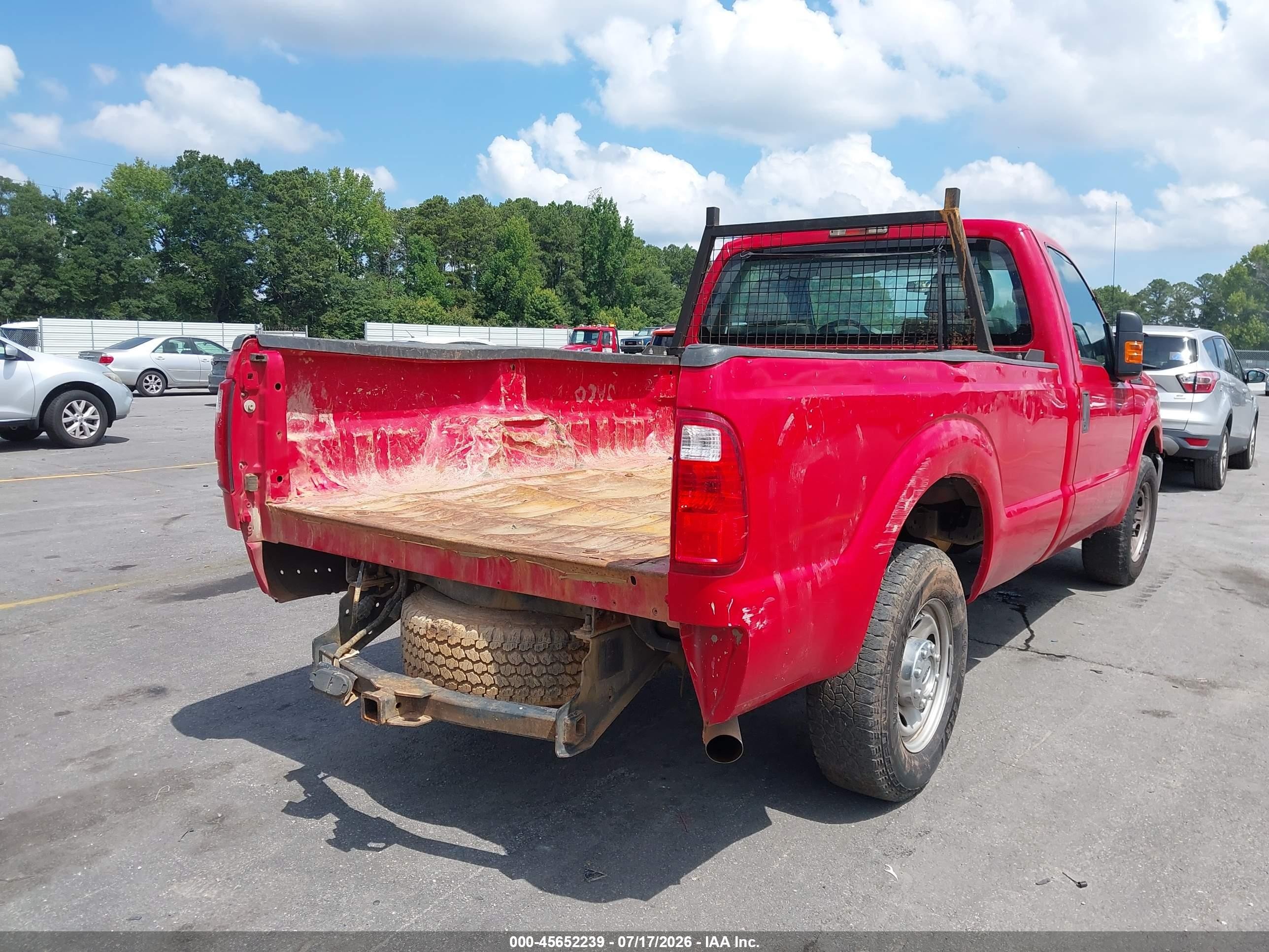 2014 Ford F-250 Xl Red vin: 1FTBF2A66EEB74431