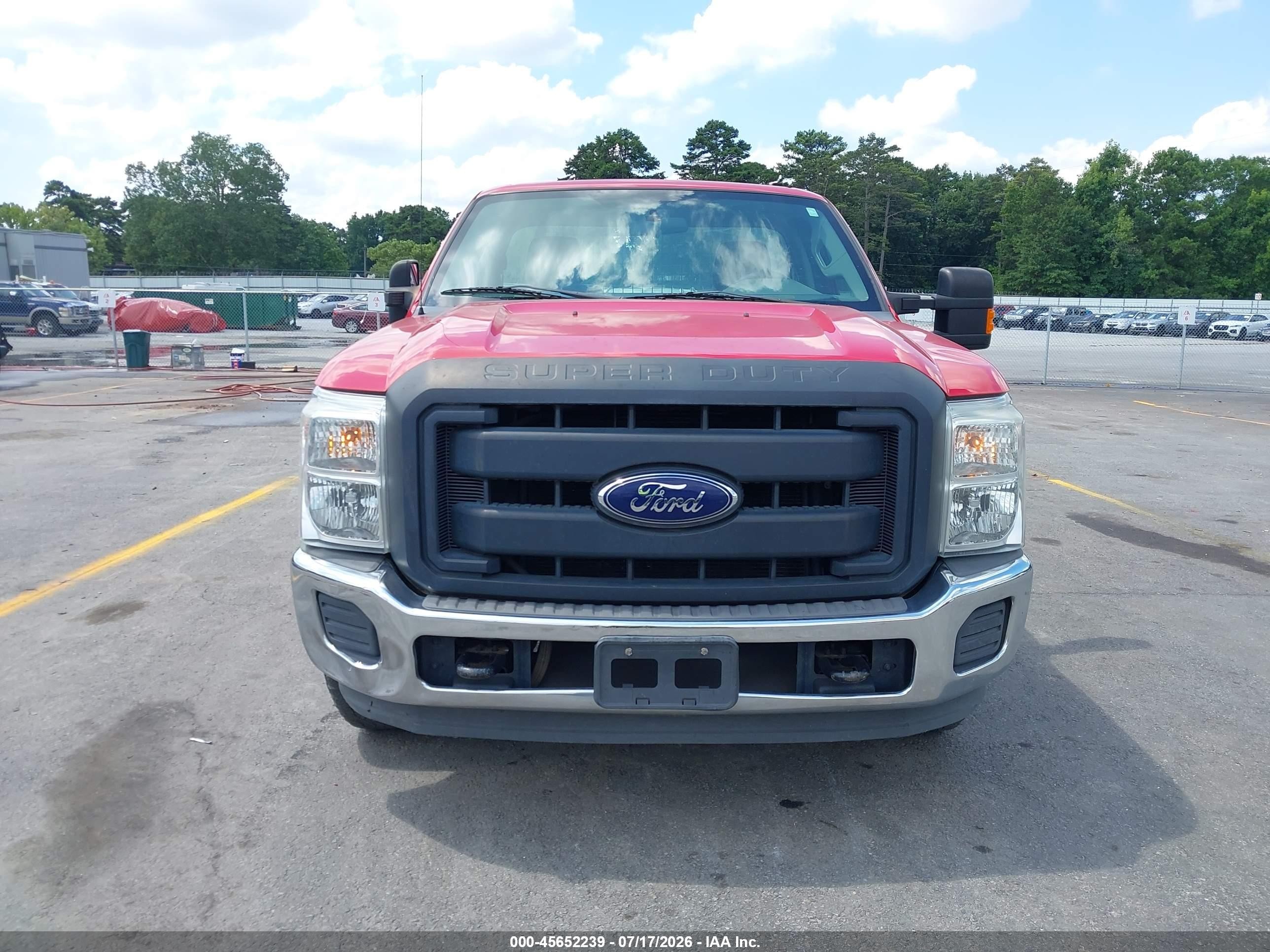 2014 Ford F-250 Xl Red vin: 1FTBF2A66EEB74431