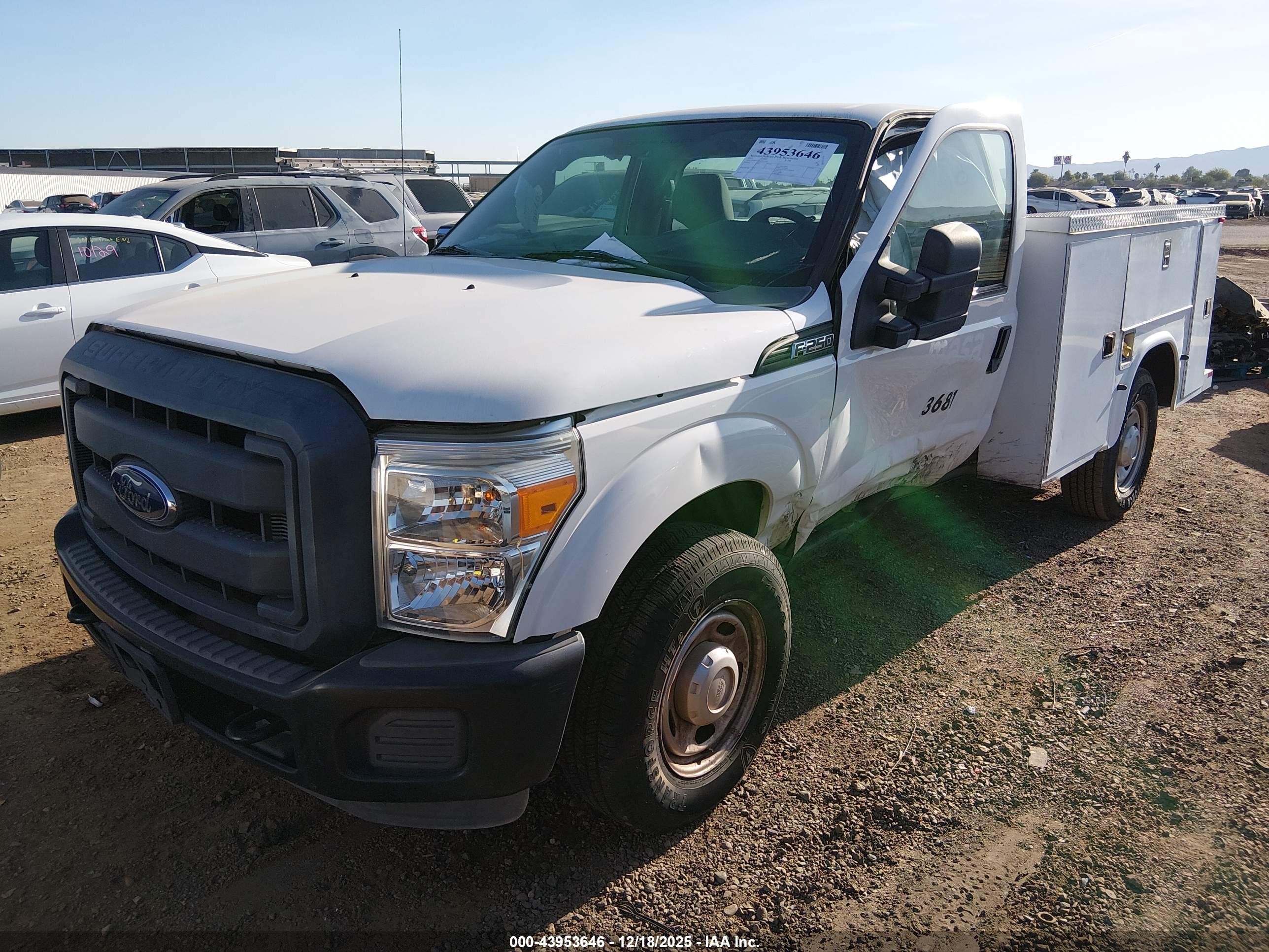 2012 Ford F-250 Xl White vin: 1FTBF2A67CED19165