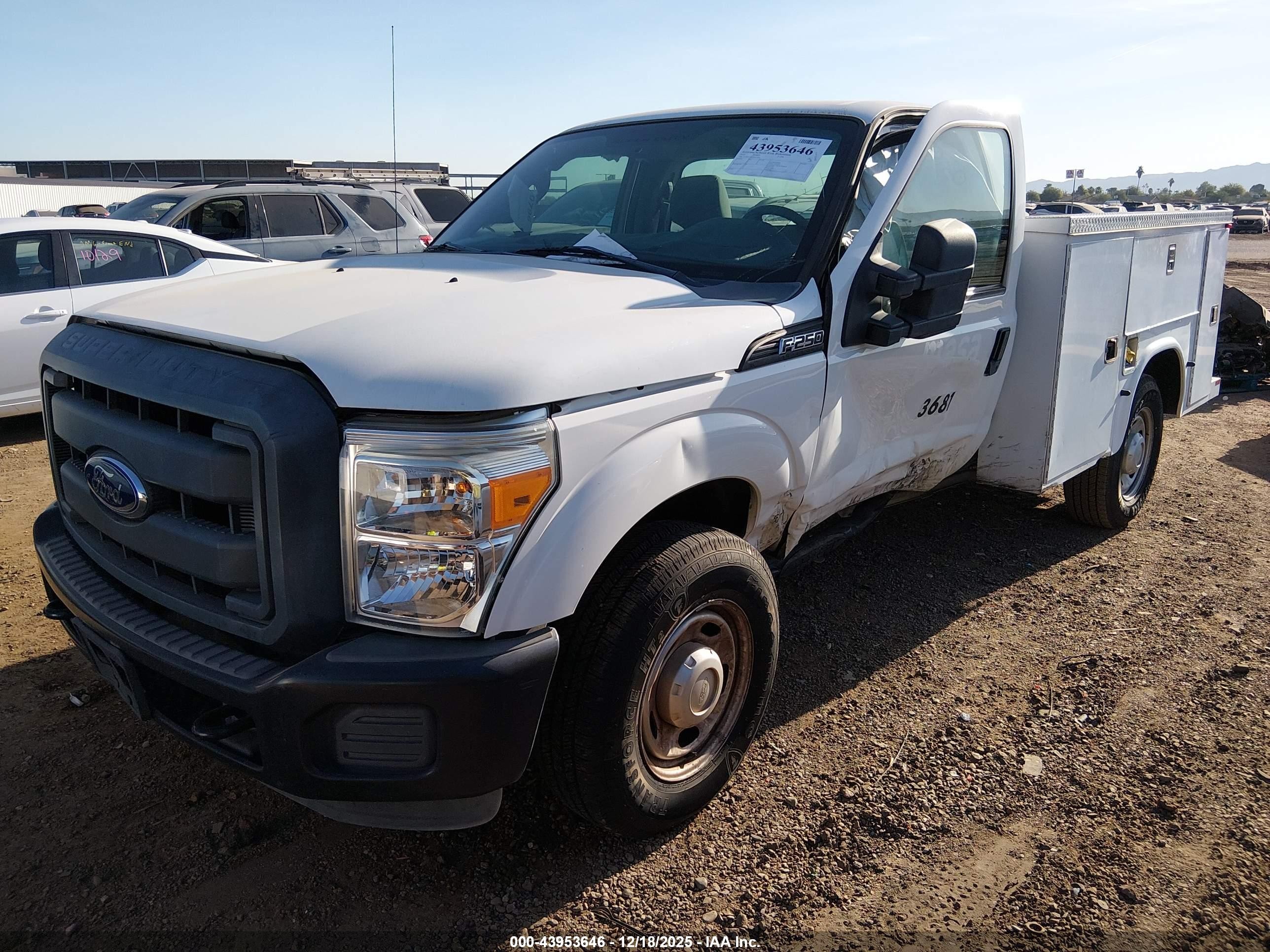 2012 Ford F-250 Xl White vin: 1FTBF2A67CED19165