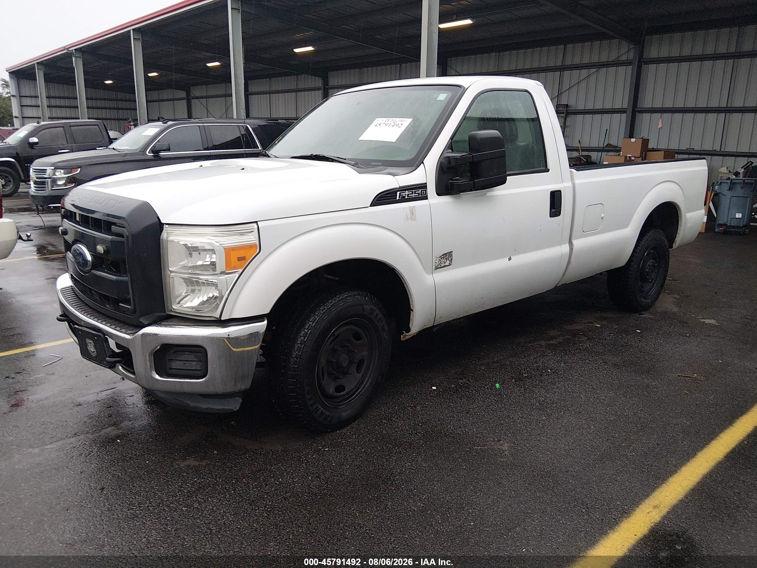 2013 Ford F-250 Xl White vin: 1FTBF2A6XDEB27613
