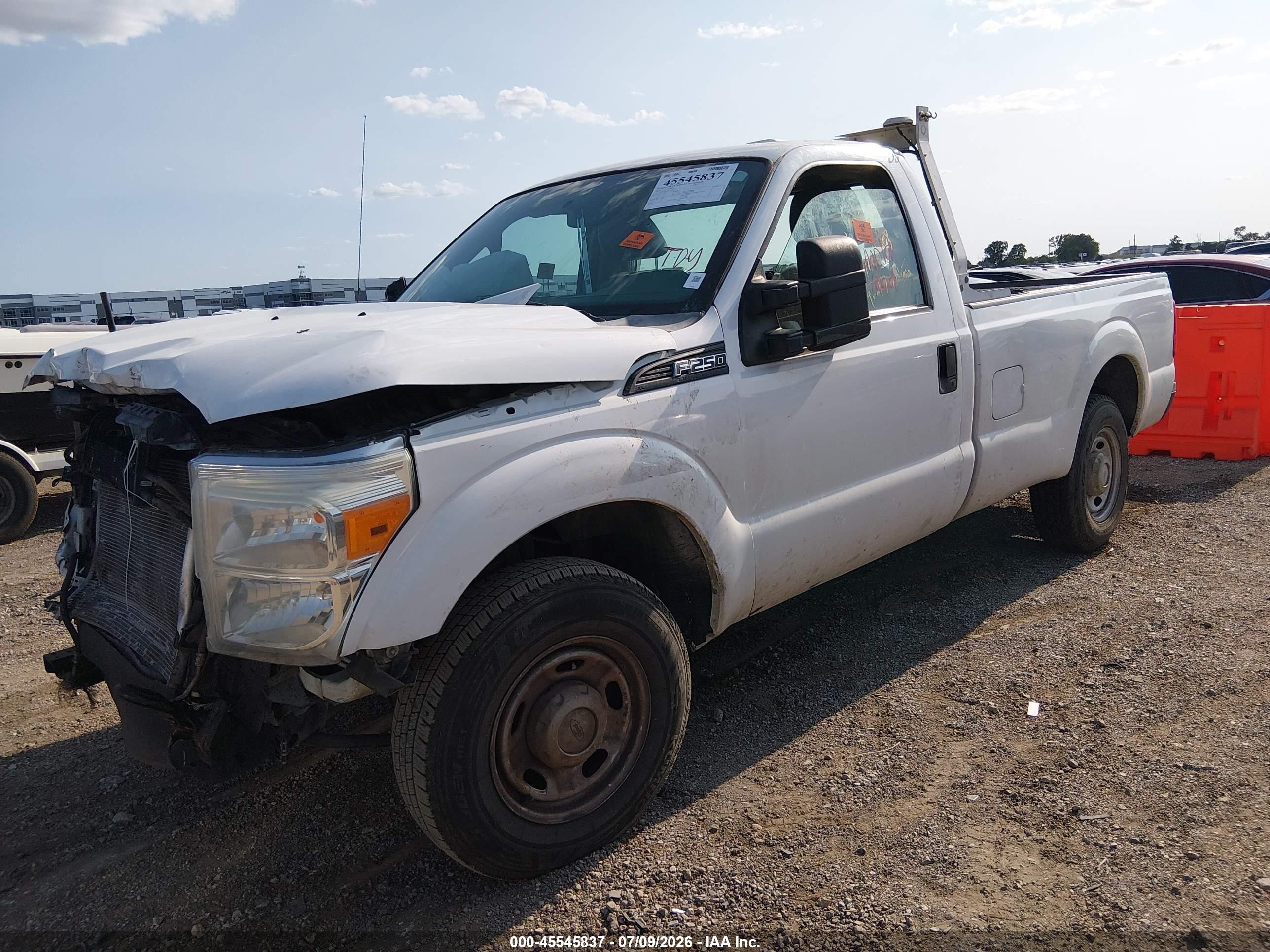 2014 Ford F-250 Xl/xlt White vin: 1FTBF2A6XEEB68969