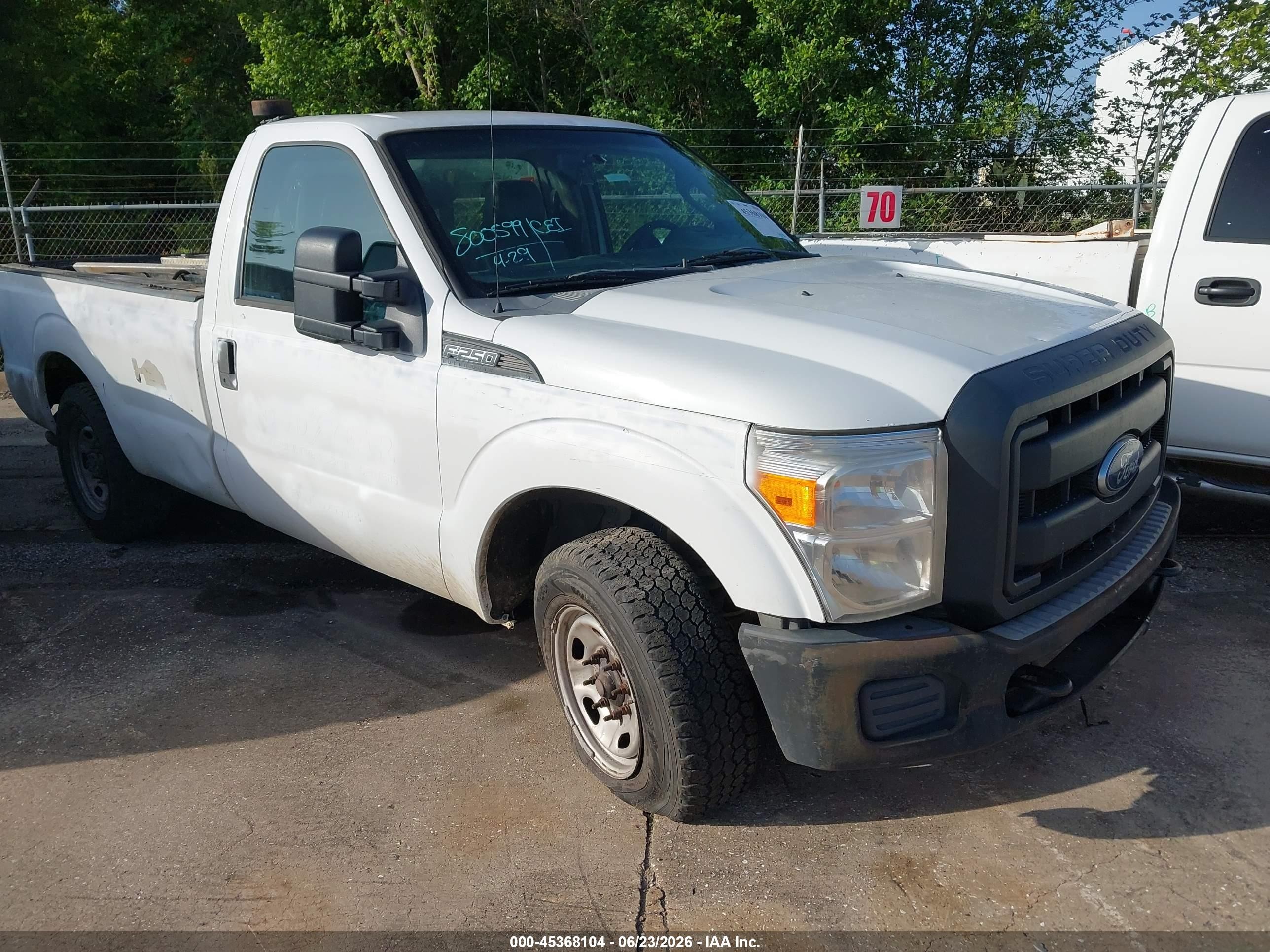 2015 Ford F-250 Xl/xlt White vin: 1FTBF2A6XFED56845