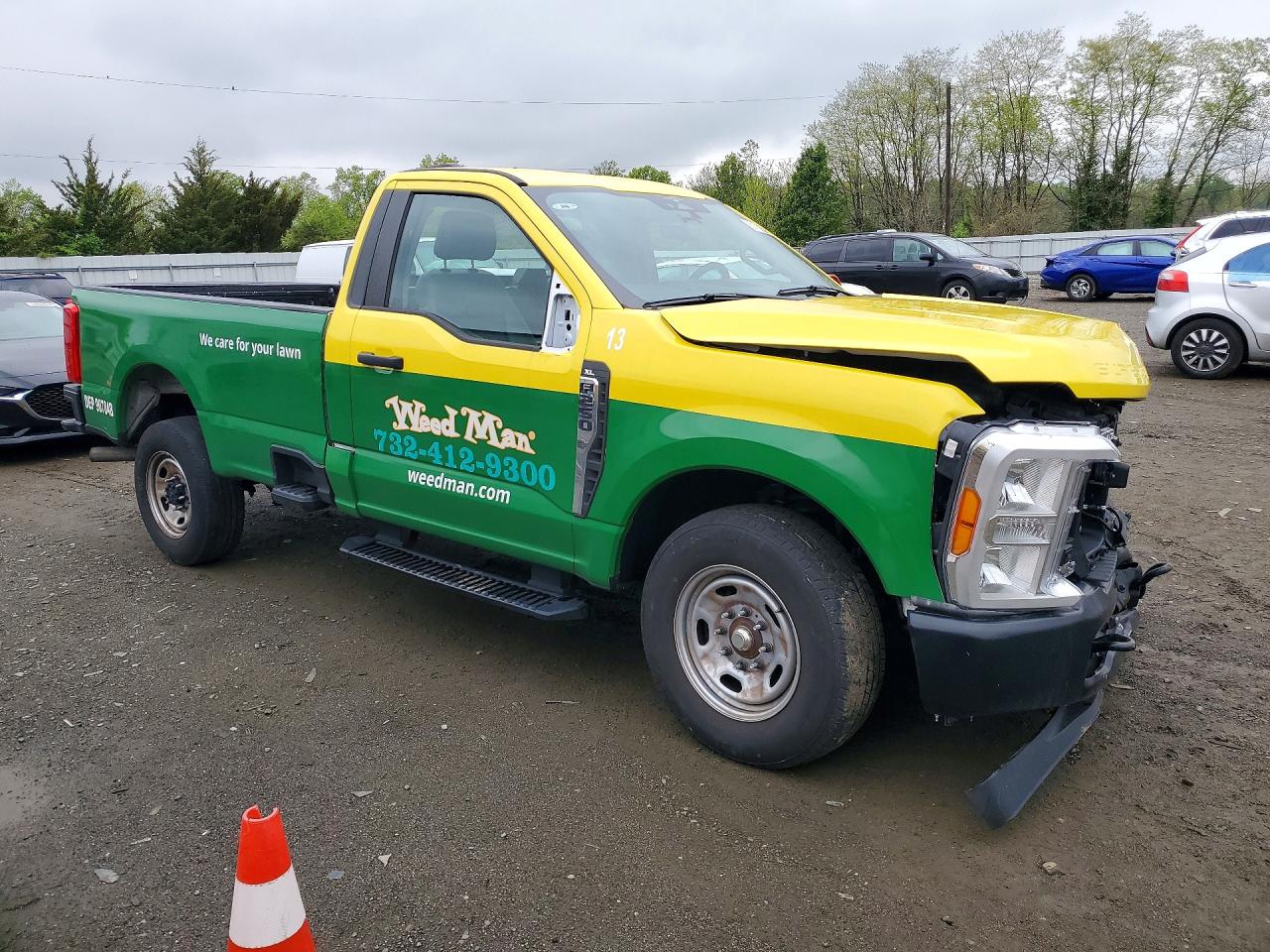 2023 Ford F250 Super Duty Yellow vin: 1FTBF2AA0PED44595