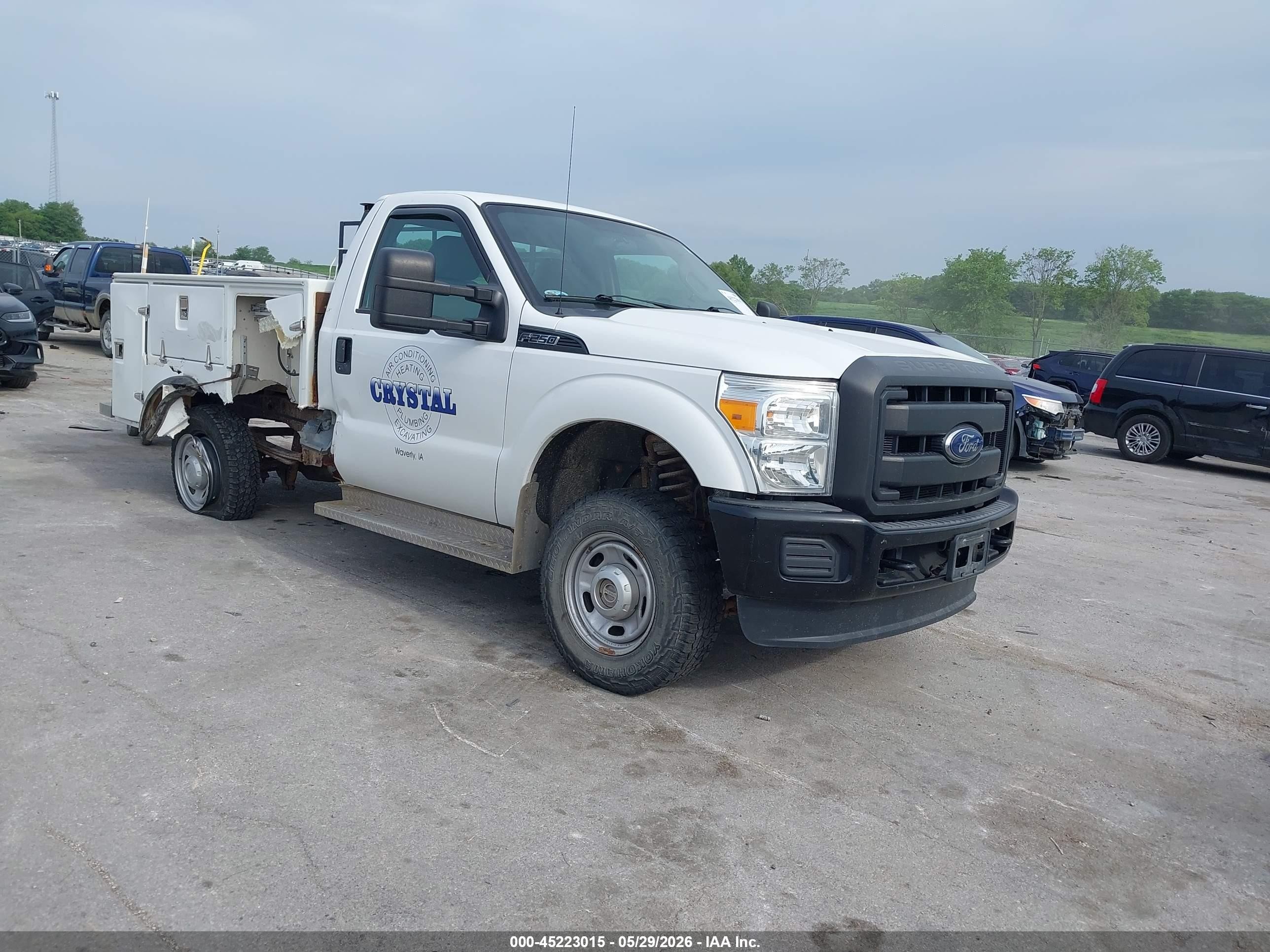 2013 Ford F-250 Xl White vin: 1FTBF2B60DEA09469