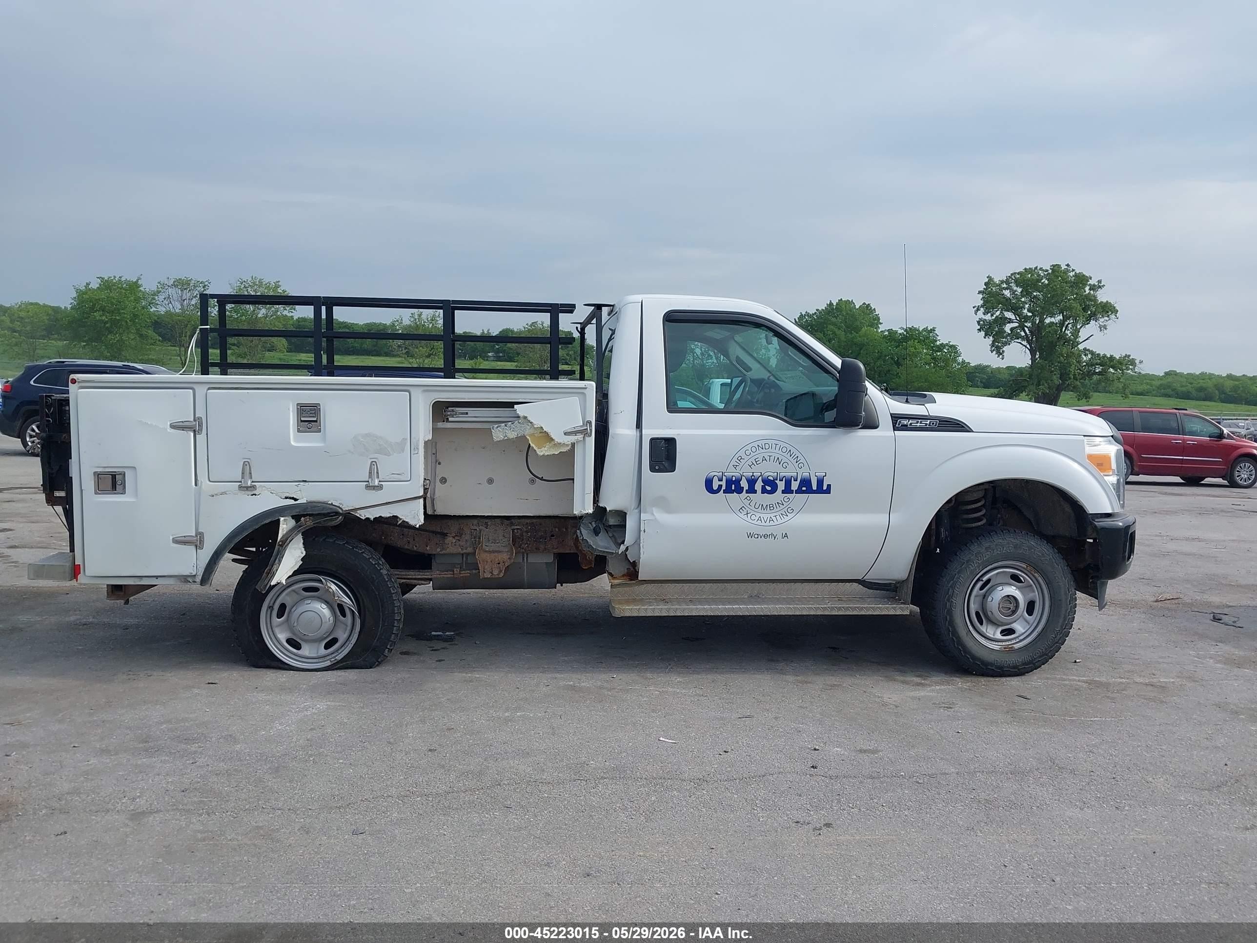 2013 Ford F-250 Xl White vin: 1FTBF2B60DEA09469