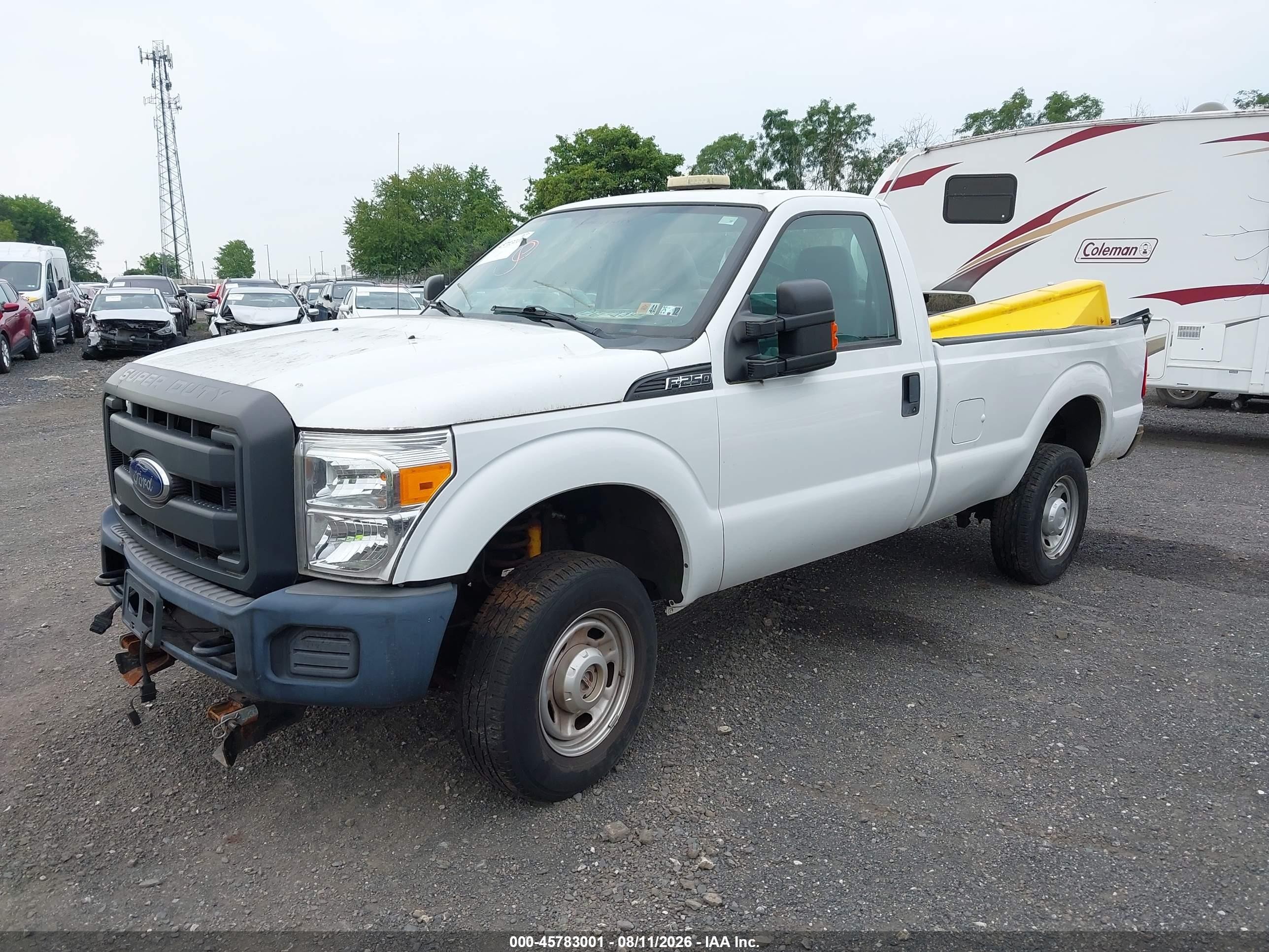 2015 Ford F-250 Xl Белый vin: 1FTBF2B62FEB45170