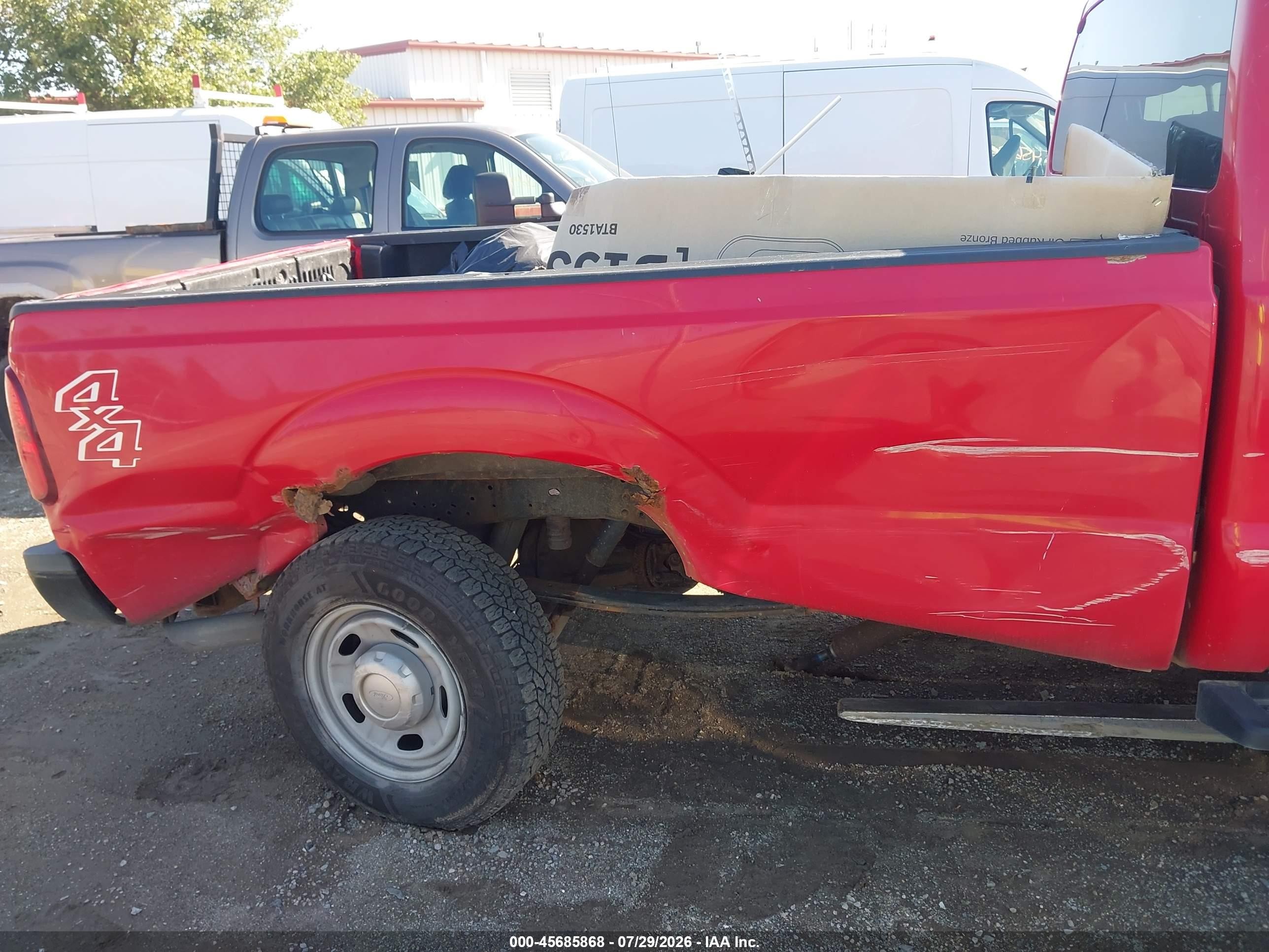 2015 Ford F250 Super Duty Red vin: 1FTBF2B62FEC09546