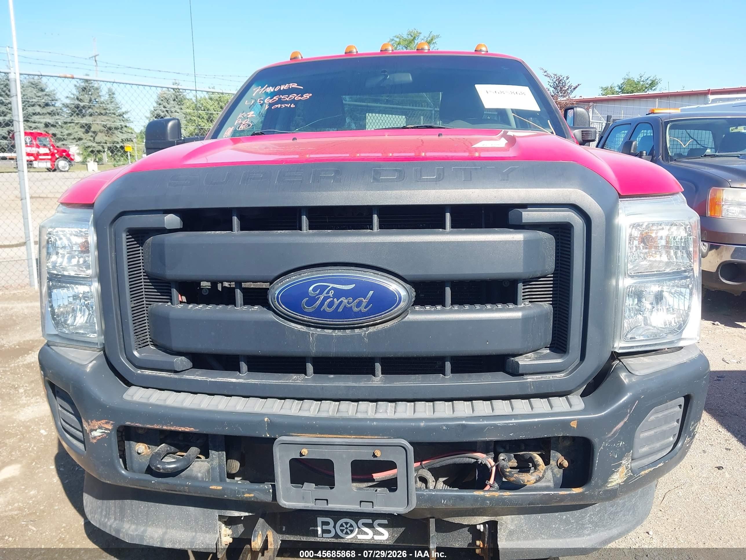 2015 Ford F250 Super Duty Red vin: 1FTBF2B62FEC09546