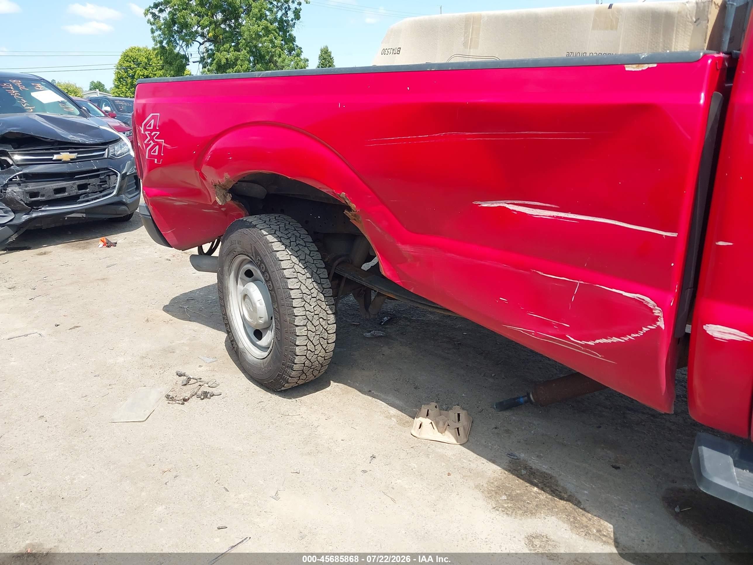 2015 Ford F250 Super Duty Red vin: 1FTBF2B62FEC09546